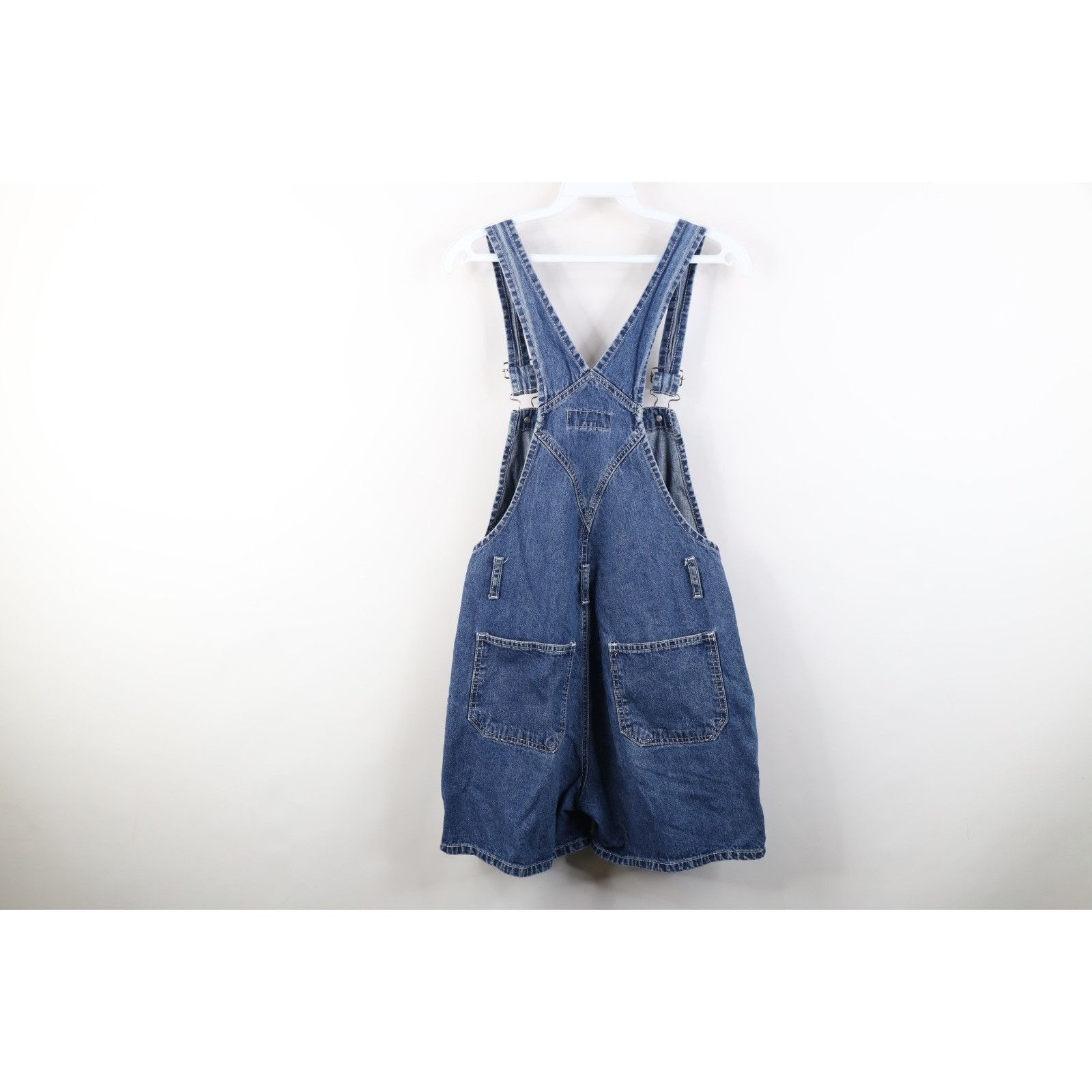 Vintage Vintage 90s Streetwear Faded Denim Jean Shortalls Overalls Size 28" / US 6 / IT 42 - 16 Thumbnail