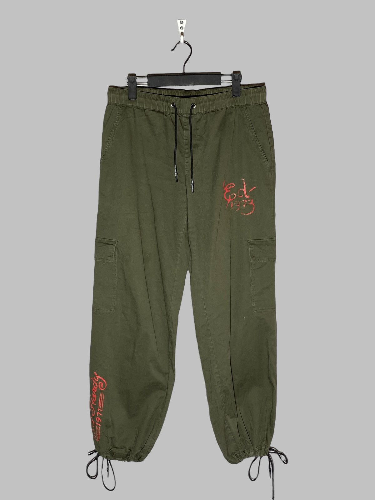 Ed Hardy Ed Hardy Y2k Khaki Japanese Parachute Pants Size US 32 / EU 48 - 5 Thumbnail