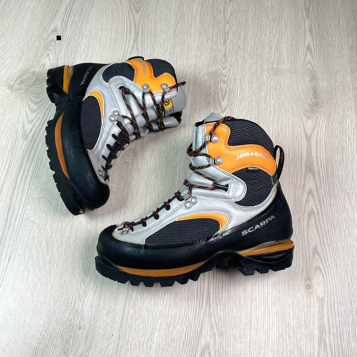 image of Outdoor Life x Scapa Sports Boots Scarpa Rebel Jorasses Pro Gore Tex in Black/Grey, Men's (Size 8)