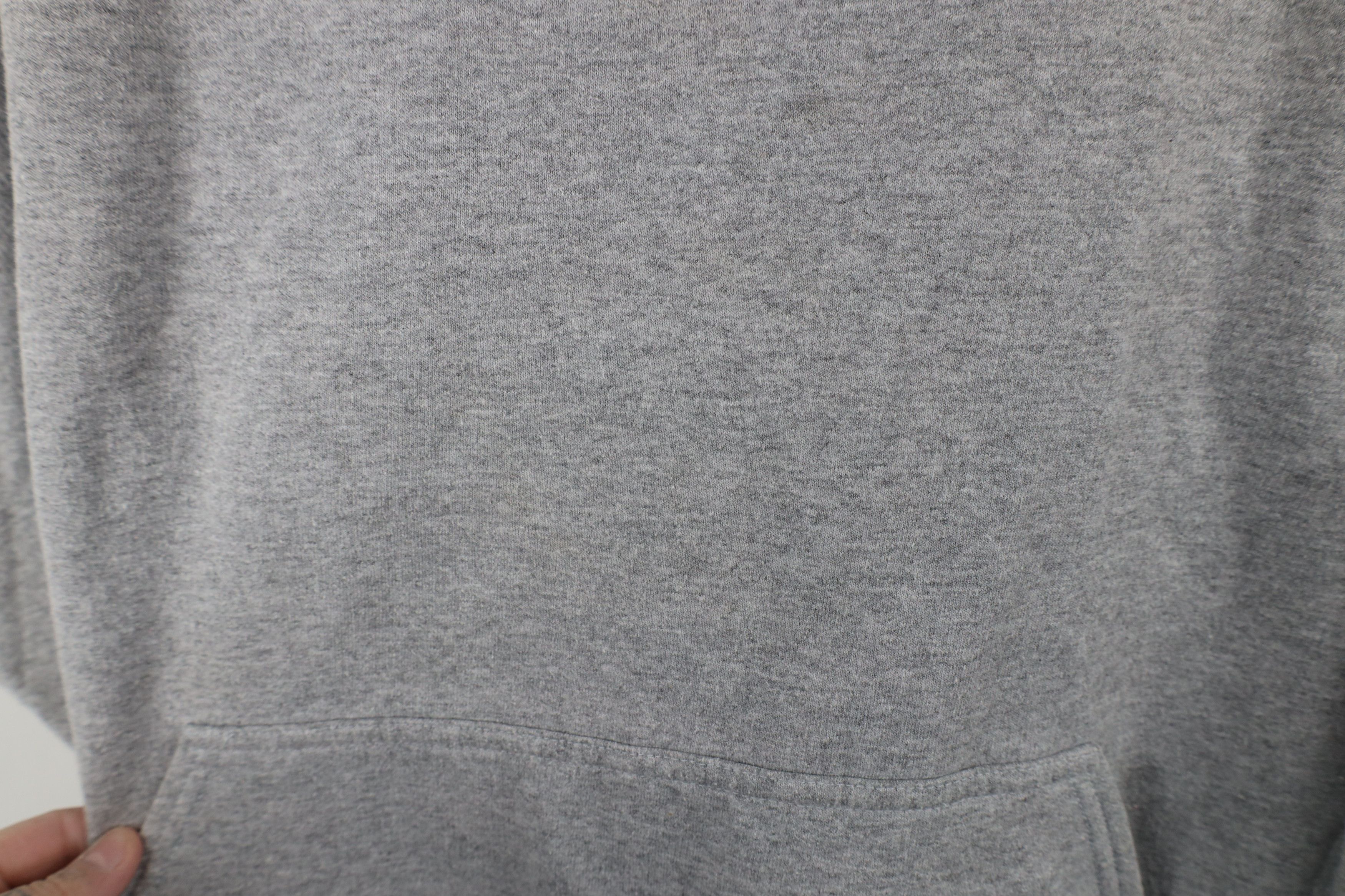 Vintage Vintage 90s Streetwear Blank Hoodie Sweatshirt Heather Gray Size US XXL / EU 58 / 5 - 4 Thumbnail