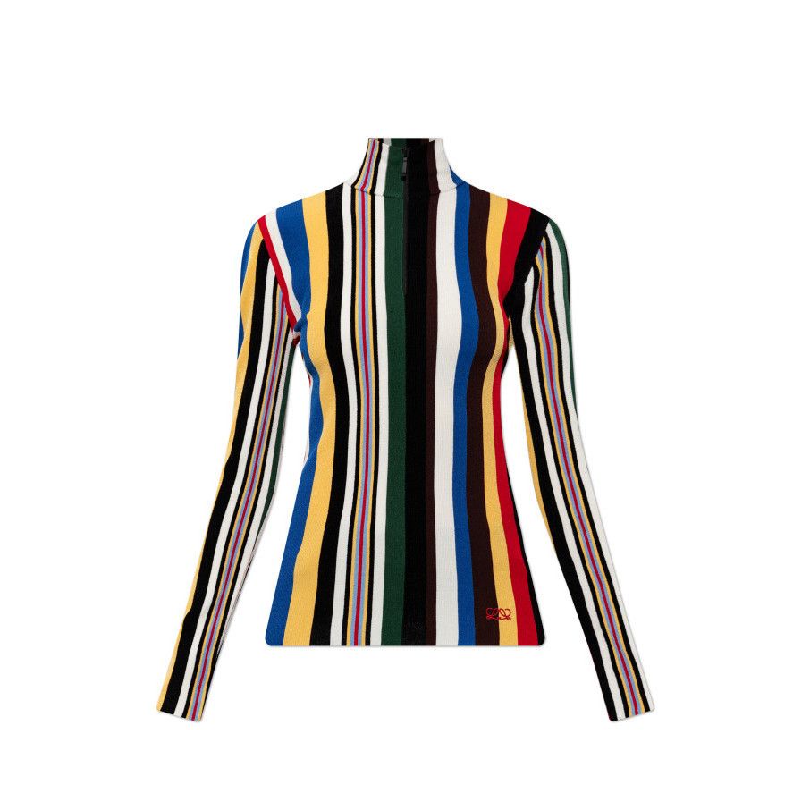 Loewe LOEWE Striped Multicolor Turtleneck Shirt New & Authentic (W Size S / US 4 / IT 40 - 1 Preview