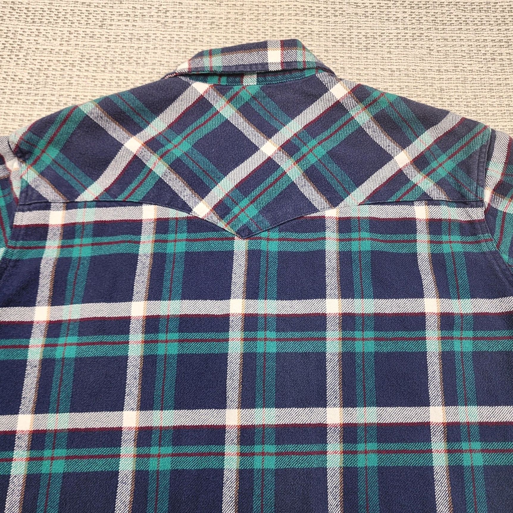 Wrangler VINTAGE Wrangler Shirt Mens XL Tall Western Plaid Flannel Pearl Snap Button-Up Long Sleeve Casual Workwear Mens Size US XL / EU 56 / 4 - 6 Thumbnail