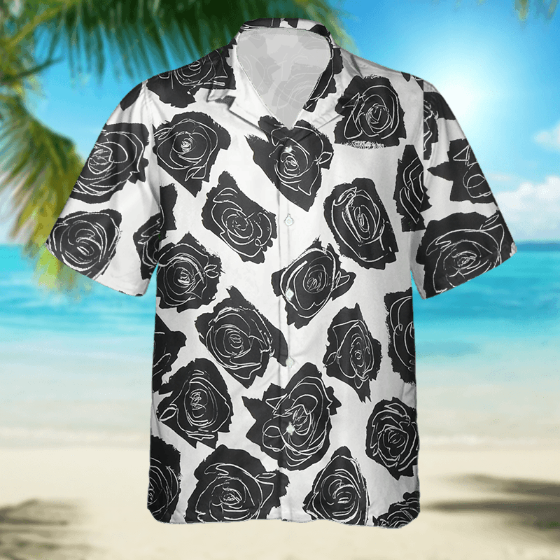 The Unbranded Brand × Vintage White & Black Cybele Print Silk Bowling Shirt Size US L / EU 52-54 / 3 - 3 Thumbnail