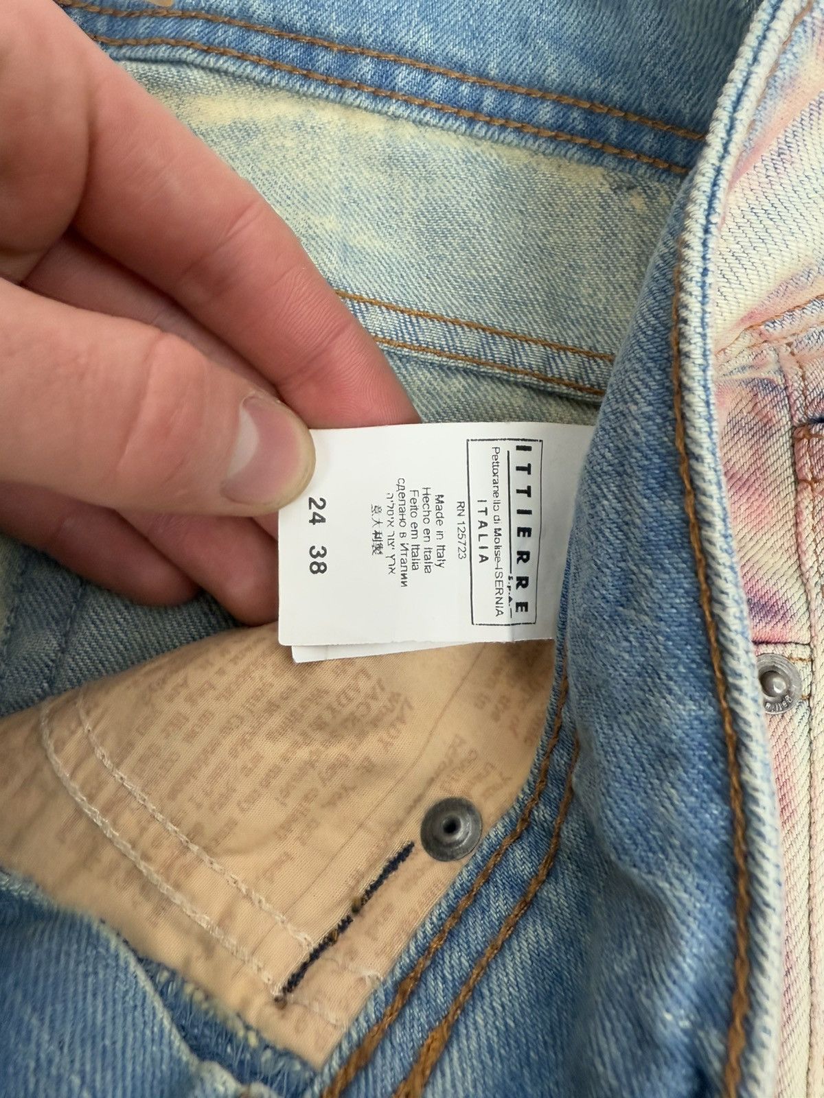 John Galliano Galliano Y2K 00s Flag Jeans Size 26" / US 2 / IT 38 - 7 Thumbnail