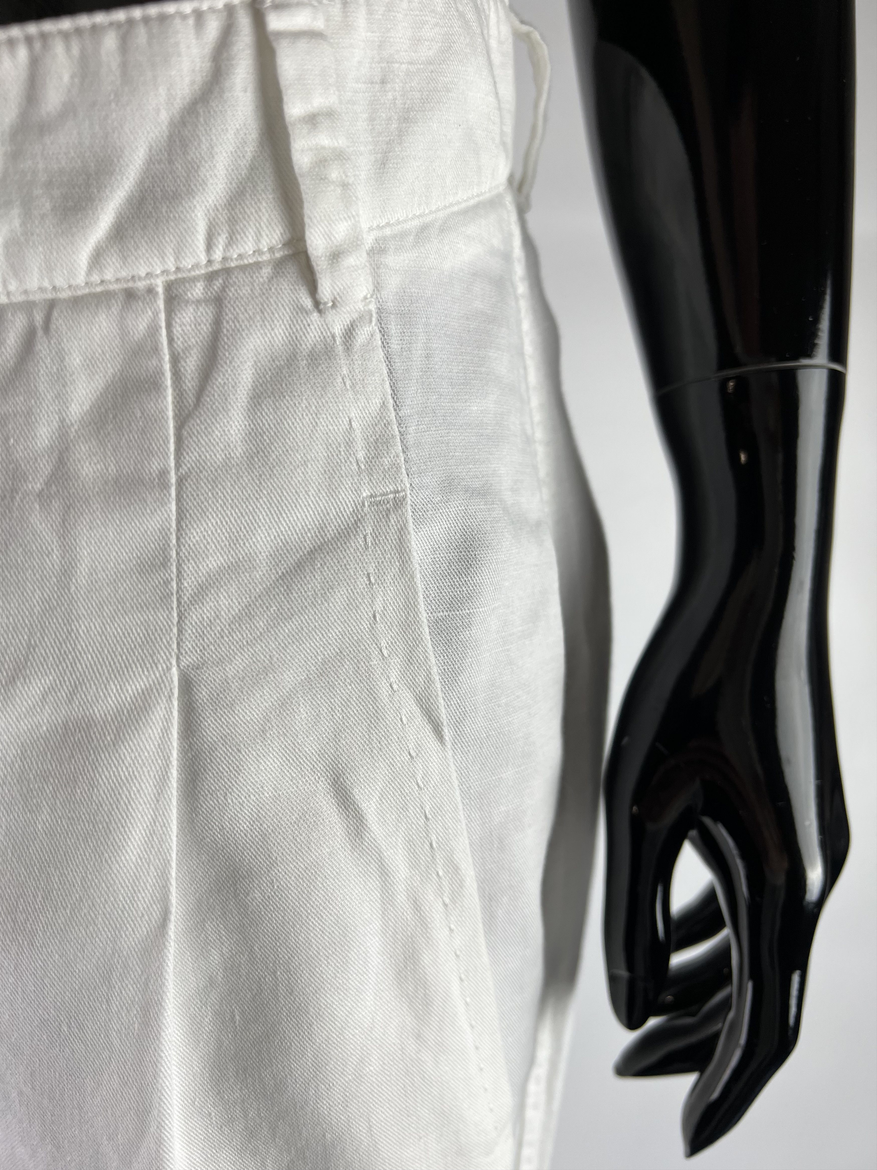 Iris von Arnim Iris Von Arnim White Cotton/Linen Chino Pants Size 36/S Size 26" / US 2 / IT 38 - 9 Thumbnail