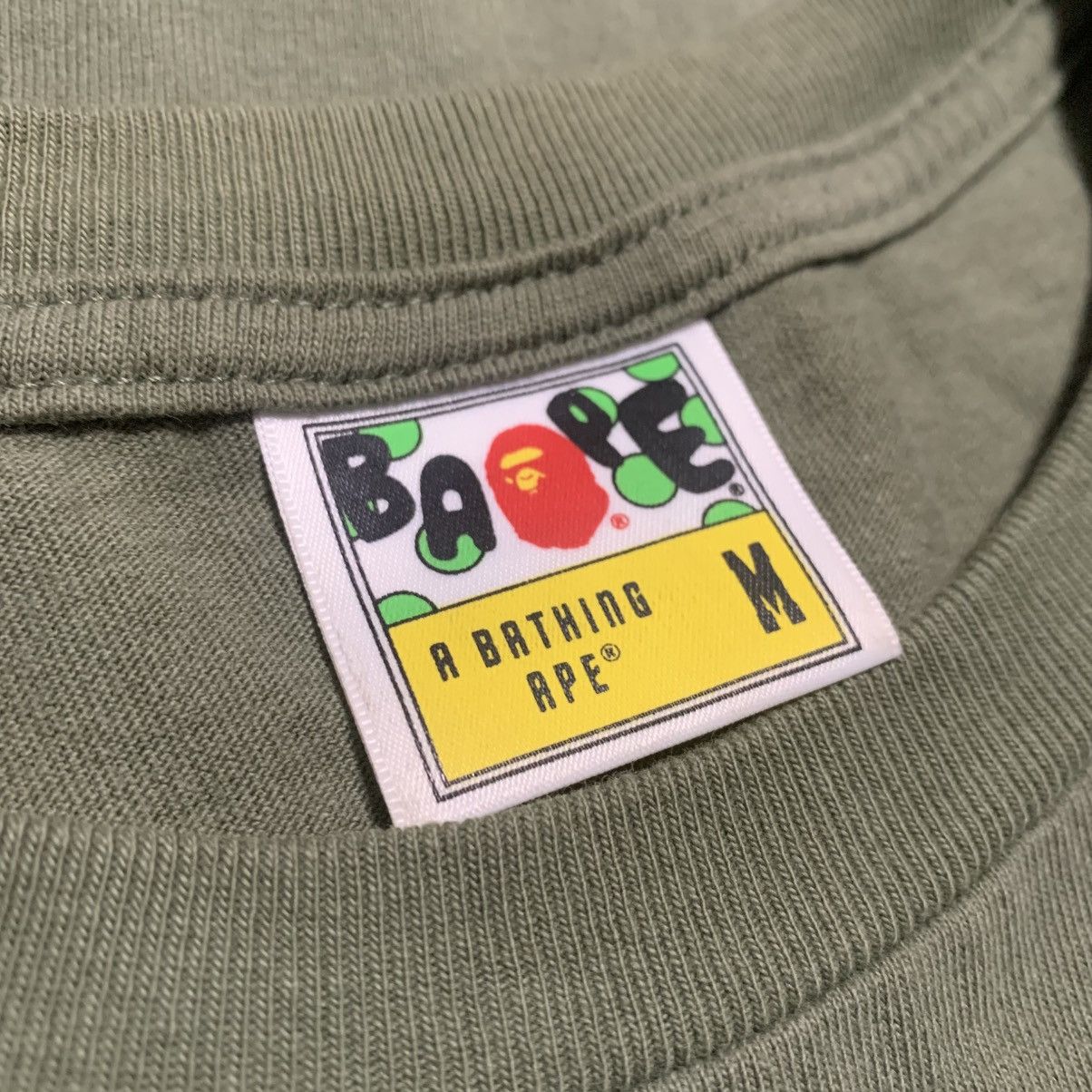 Bape Bape Medium Shark Khaki Green Tee A Bathing Ape Size US M / EU 48-50 / 2 - 4 Thumbnail