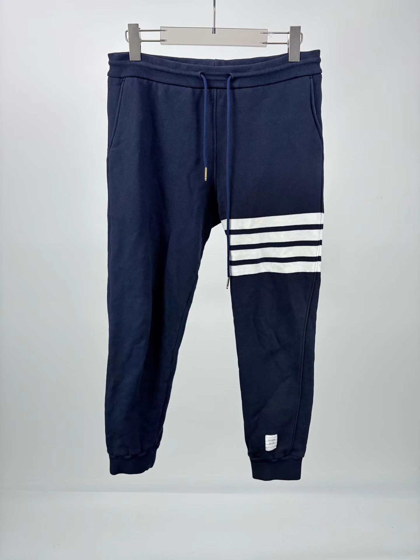 Thom Browne THOM BROWNE Navy Blue 4-Bar Pants Size US 26 / EU 42 - 1 Thumbnail