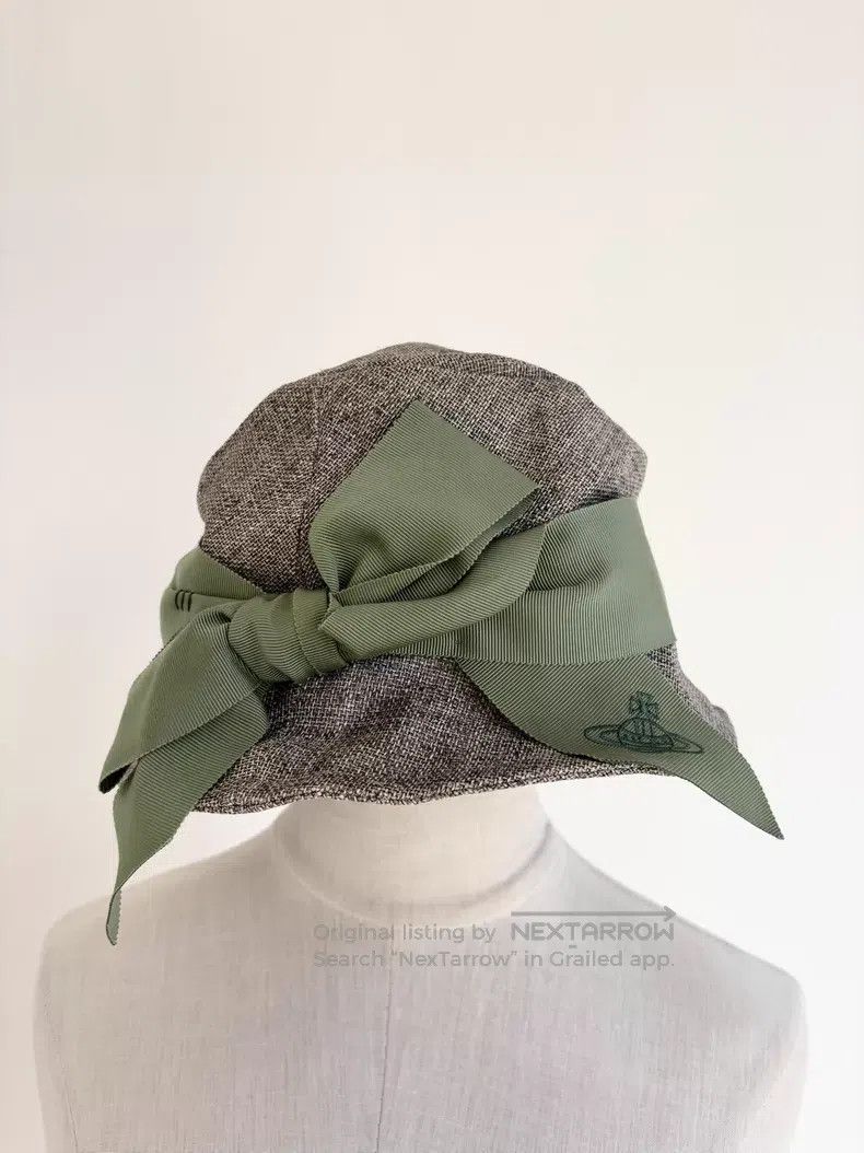 Vivienne Westwood Vivienne Westwood Gray Saturn Bow Tie Ribbon Top Hat Size ONE SIZE - 1 Thumbnail