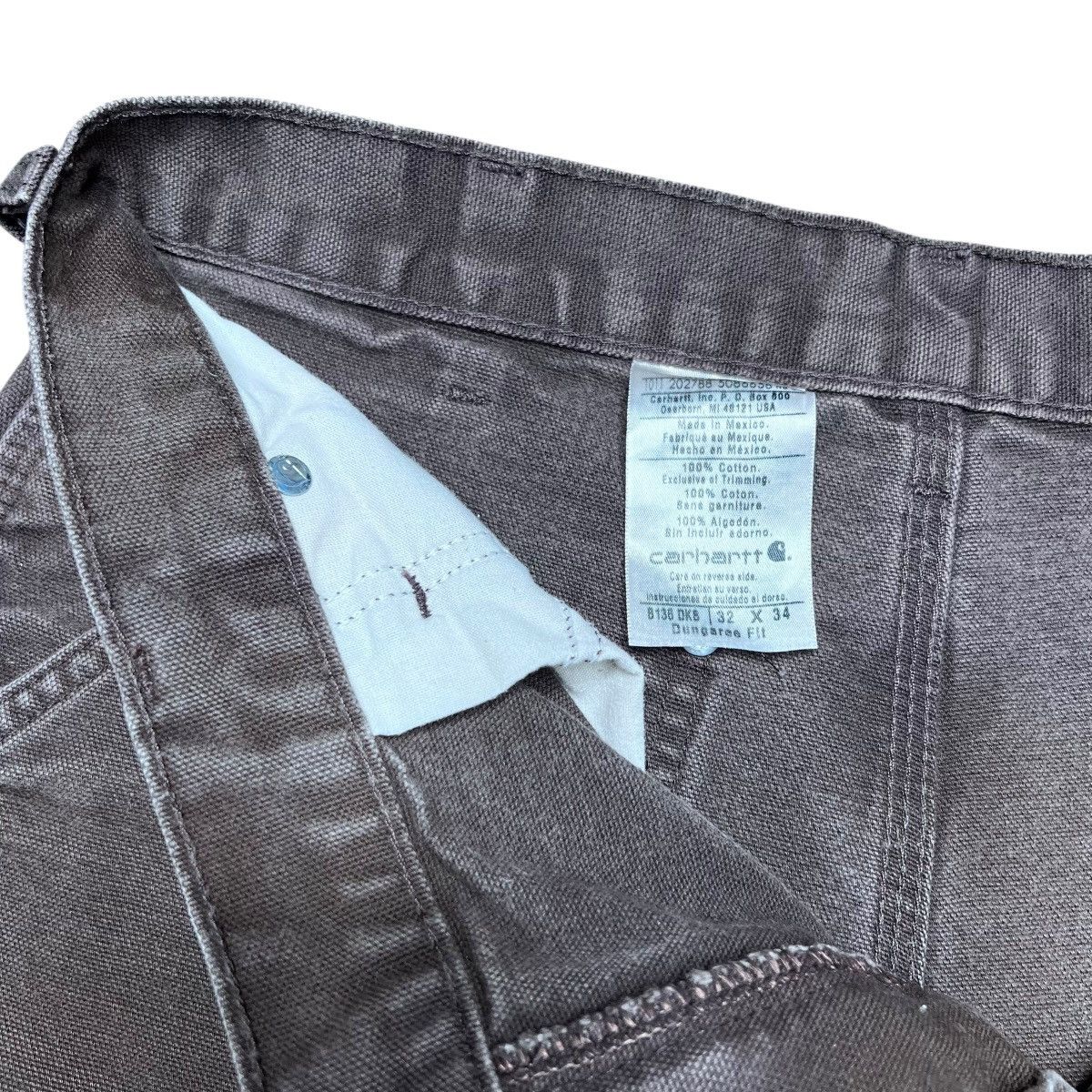 Carhartt Vintage Carhartt B136 DKB Double Knee Brown Canvas Pants Size US 31 - 4 Thumbnail