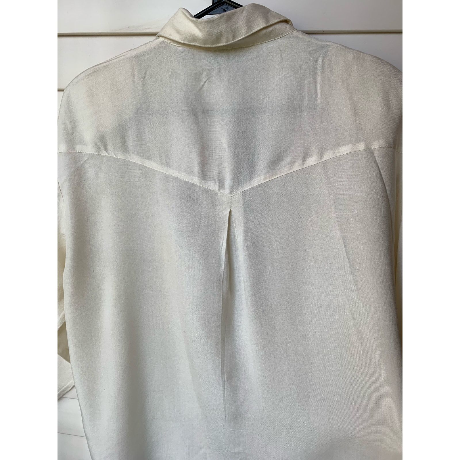 Vintage Embroidered Western Button Down Off White Shirt NWT Size XL / US 12-14 / IT 48-50 - 11 Thumbnail