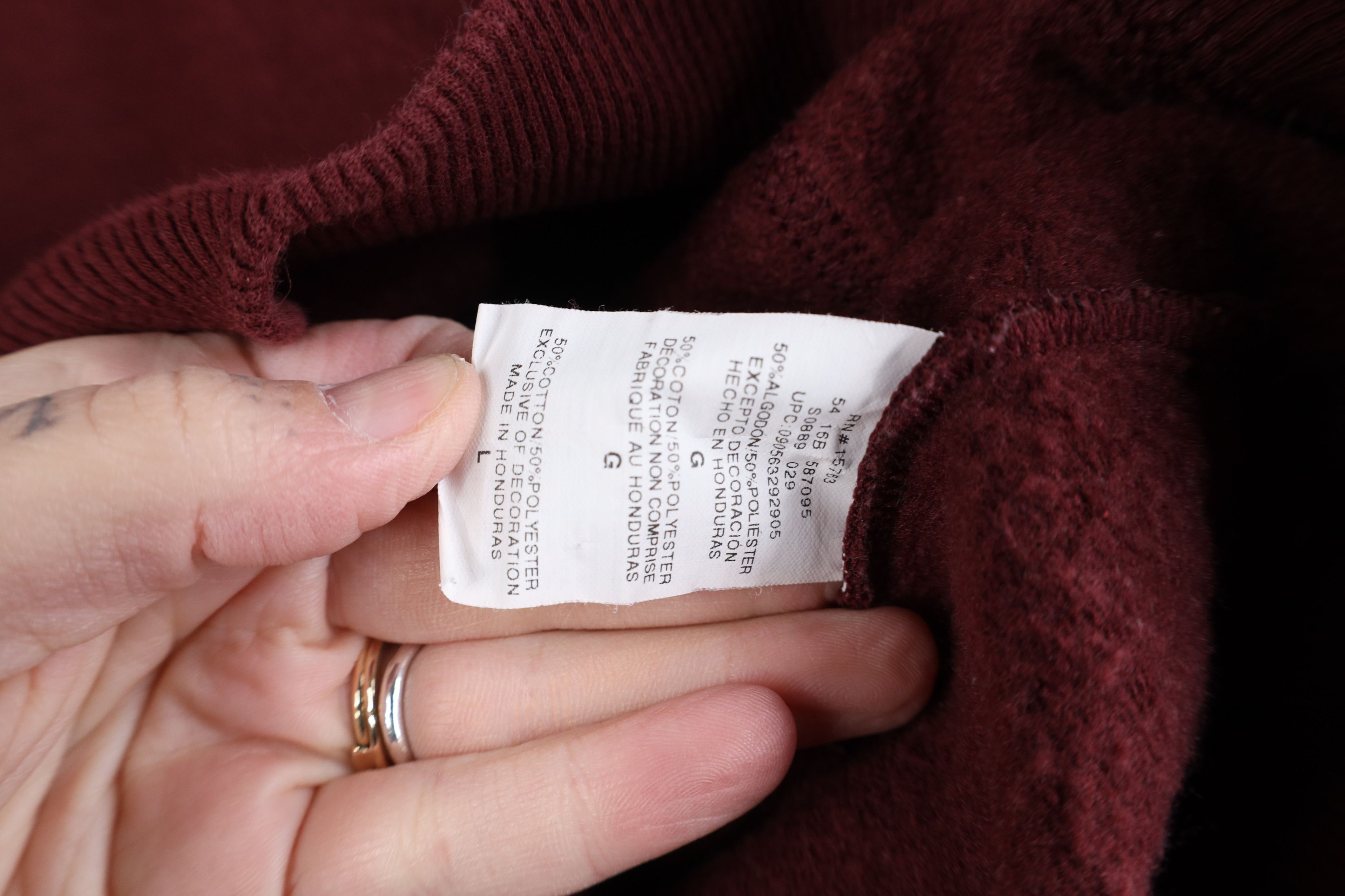 Champion Vintage Y2K Champion Monochrome Heavy Hoodie Sweatshirt Red Size US L / EU 52-54 / 3 - 12 Thumbnail