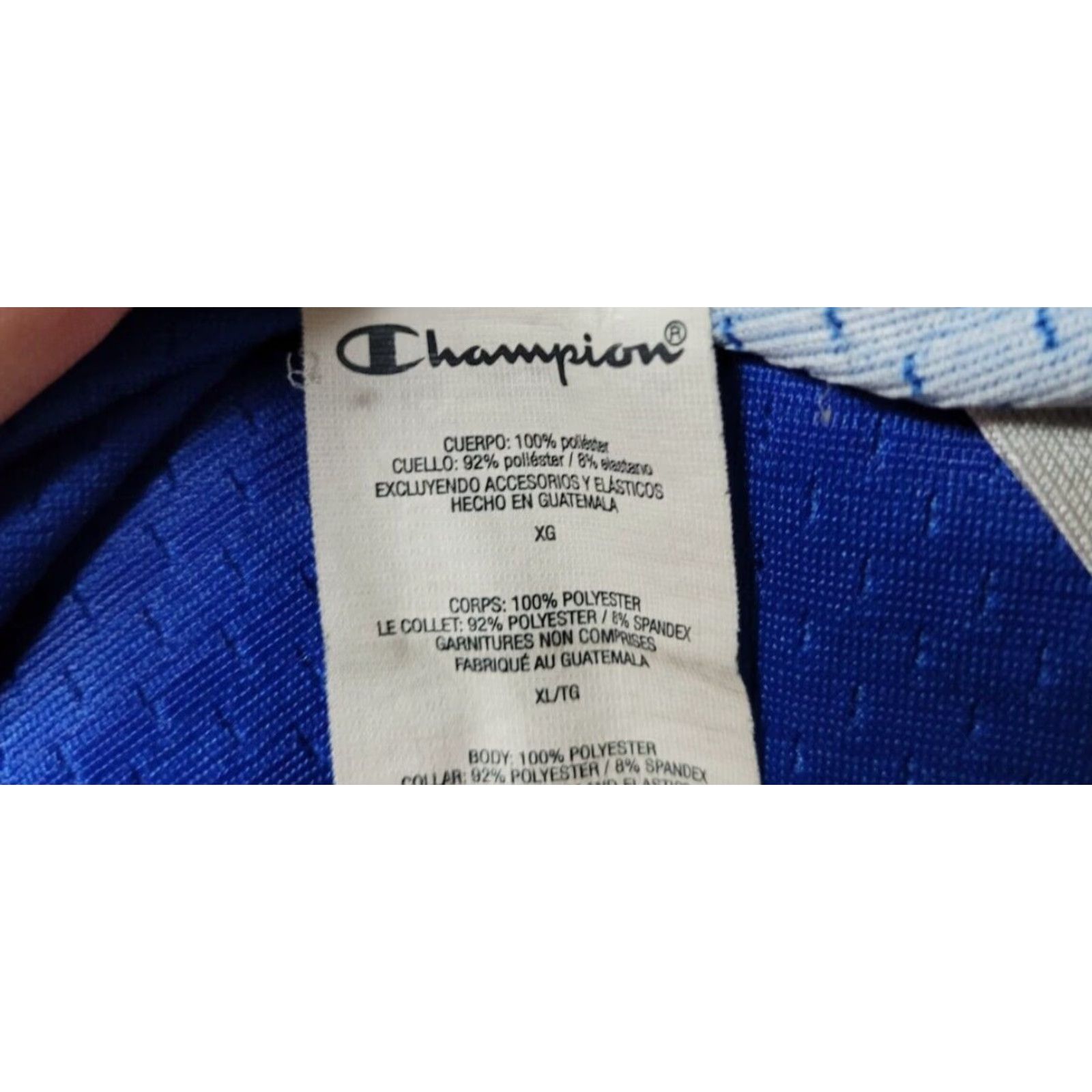 Champion VINTAGE Champion Athletic Pullover Long Sleeve Jersey Shirt XL Blue Sports Sweatshirt Mens Size US XL / EU 56 / 4 - 7 Thumbnail