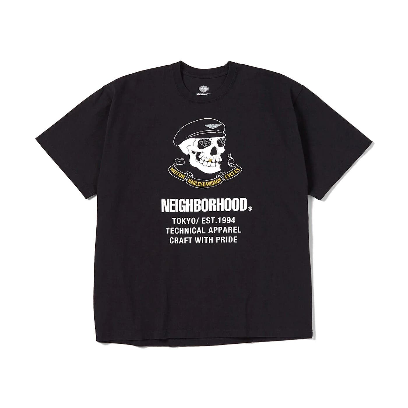 Image of Neighborhood X Harley Davidson Cracked Print Exclusive in Black, Men's (Size 2XL)