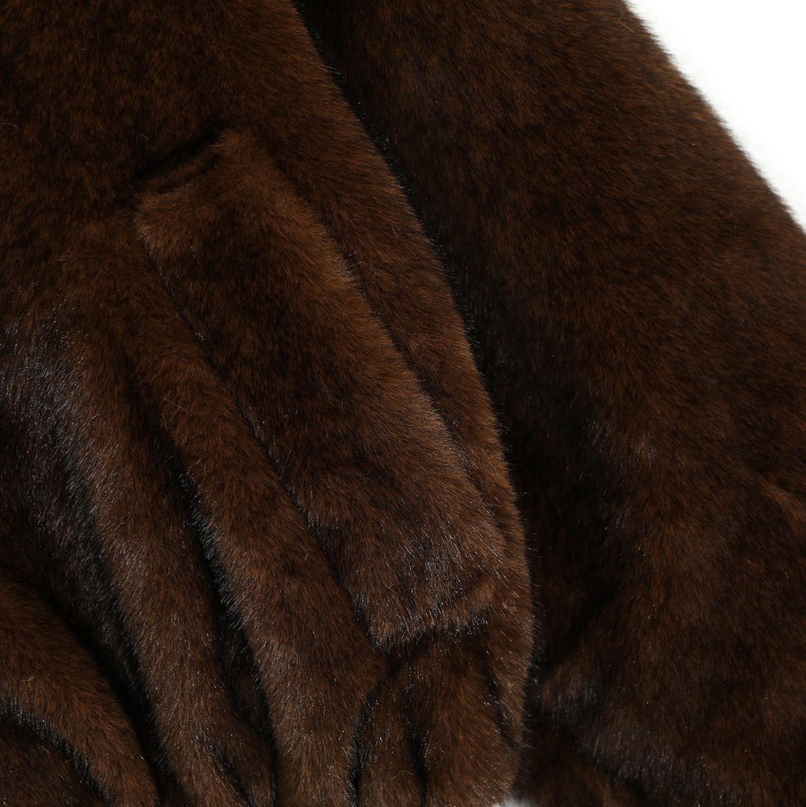 Japanese Brand Brown Faux Fur Bomber Jacket, Quilted Lining Outerwear Size US M / EU 48-50 / 2 - 3 Thumbnail
