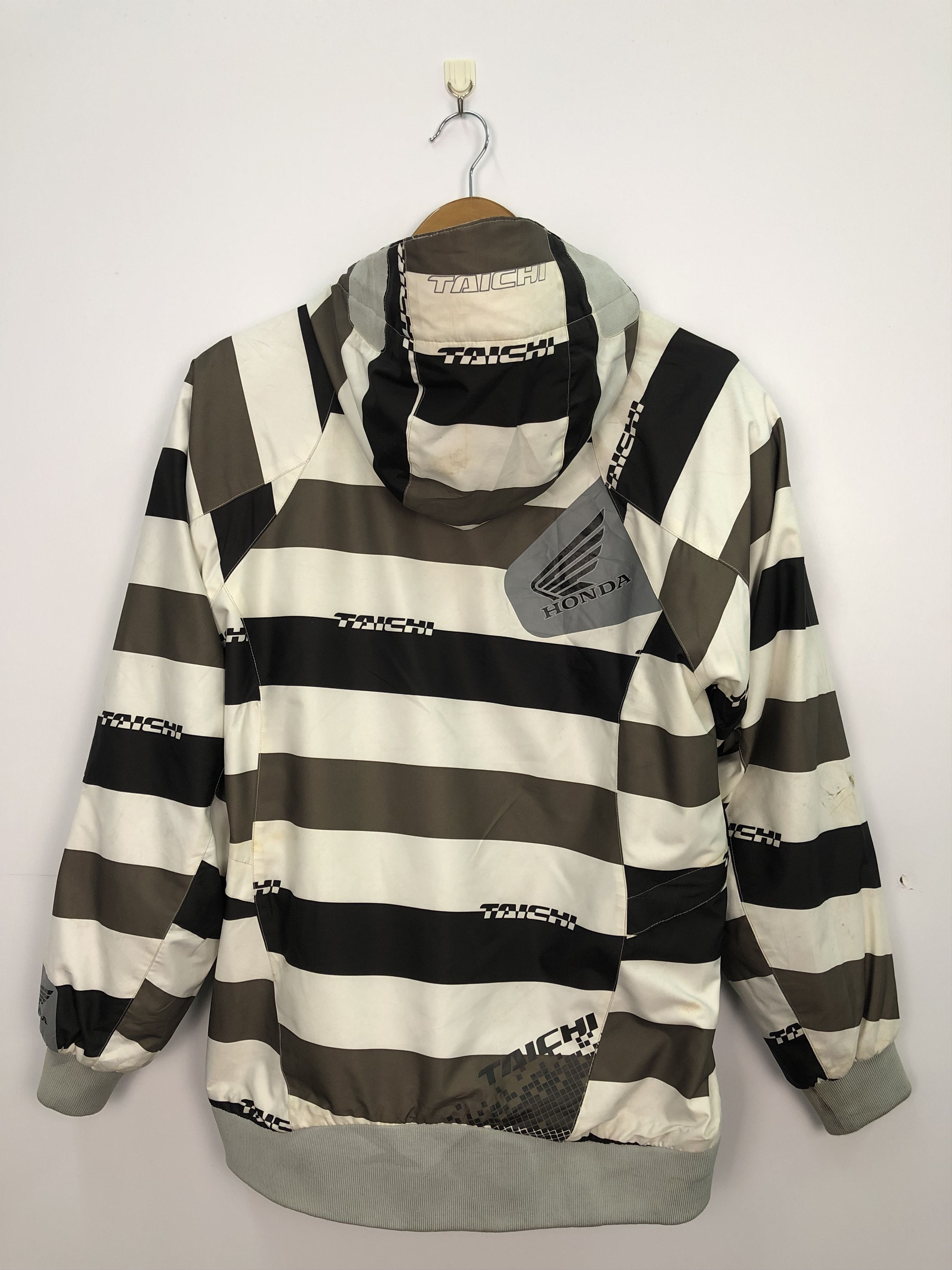 Honda Vintage 90s Honda Racing Striped Jacket J0176 Size US L / EU 52-54 / 3 - 3 Thumbnail