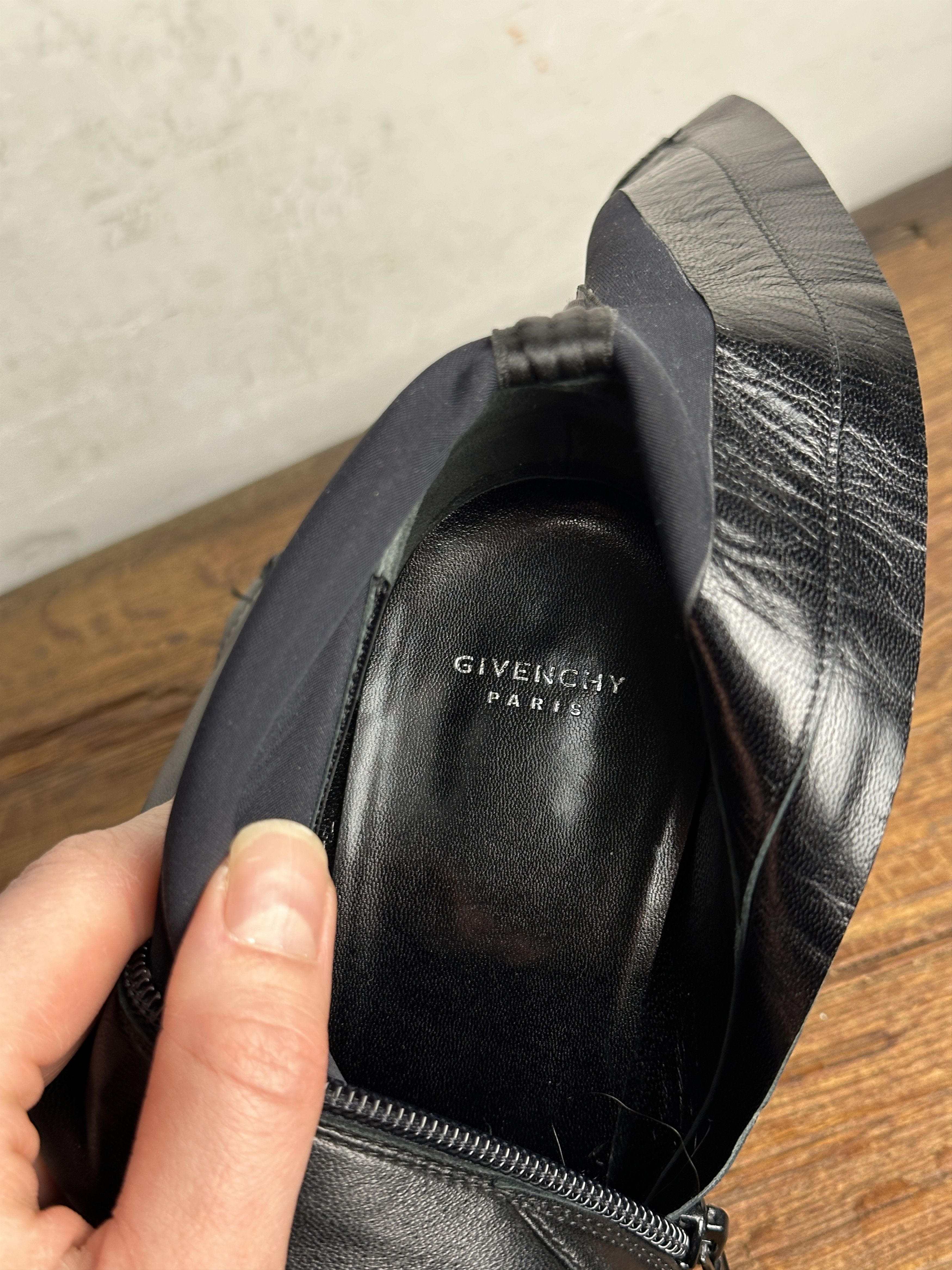 Givenchy GIVENCHY FW15 Black Leather Wooden Heel Show Boots Size US 8 / IT 38 - 11 Thumbnail