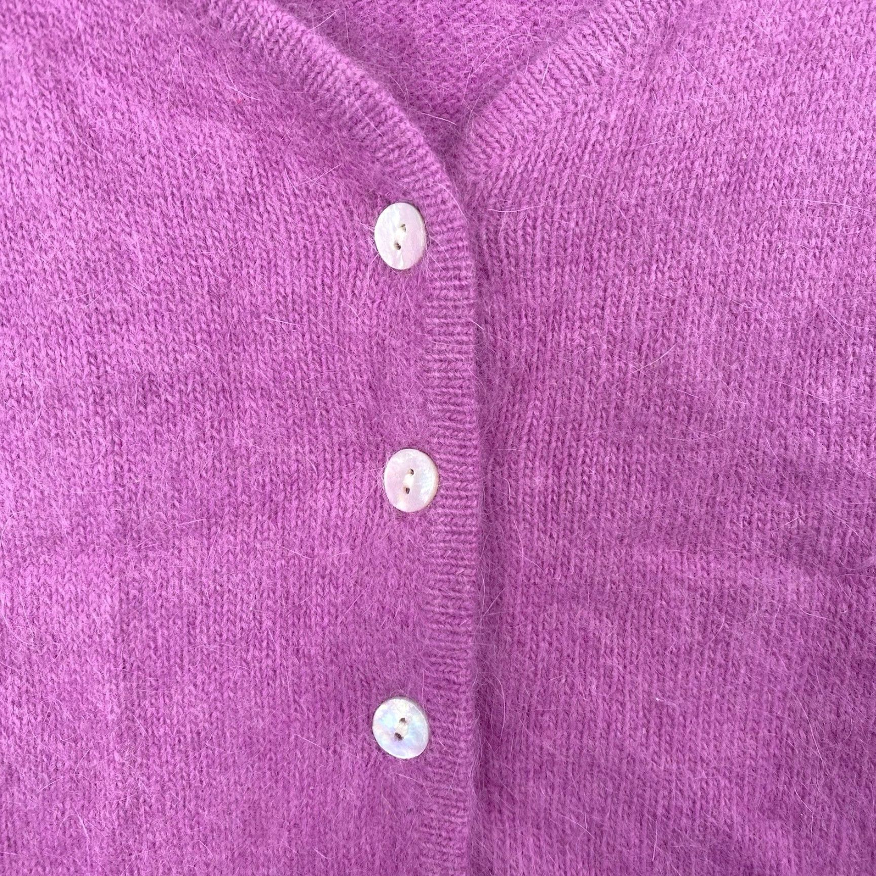 Pinko VINTAGE Hillard & Hanson Sweater Cardigan XL Pink Angora Fuzzy Knit Wool-Blend All Seasons Women’s 90s Bohemian Coquette Cottagecore Size XL / US 12-14 / IT 48-50 - 3 Thumbnail