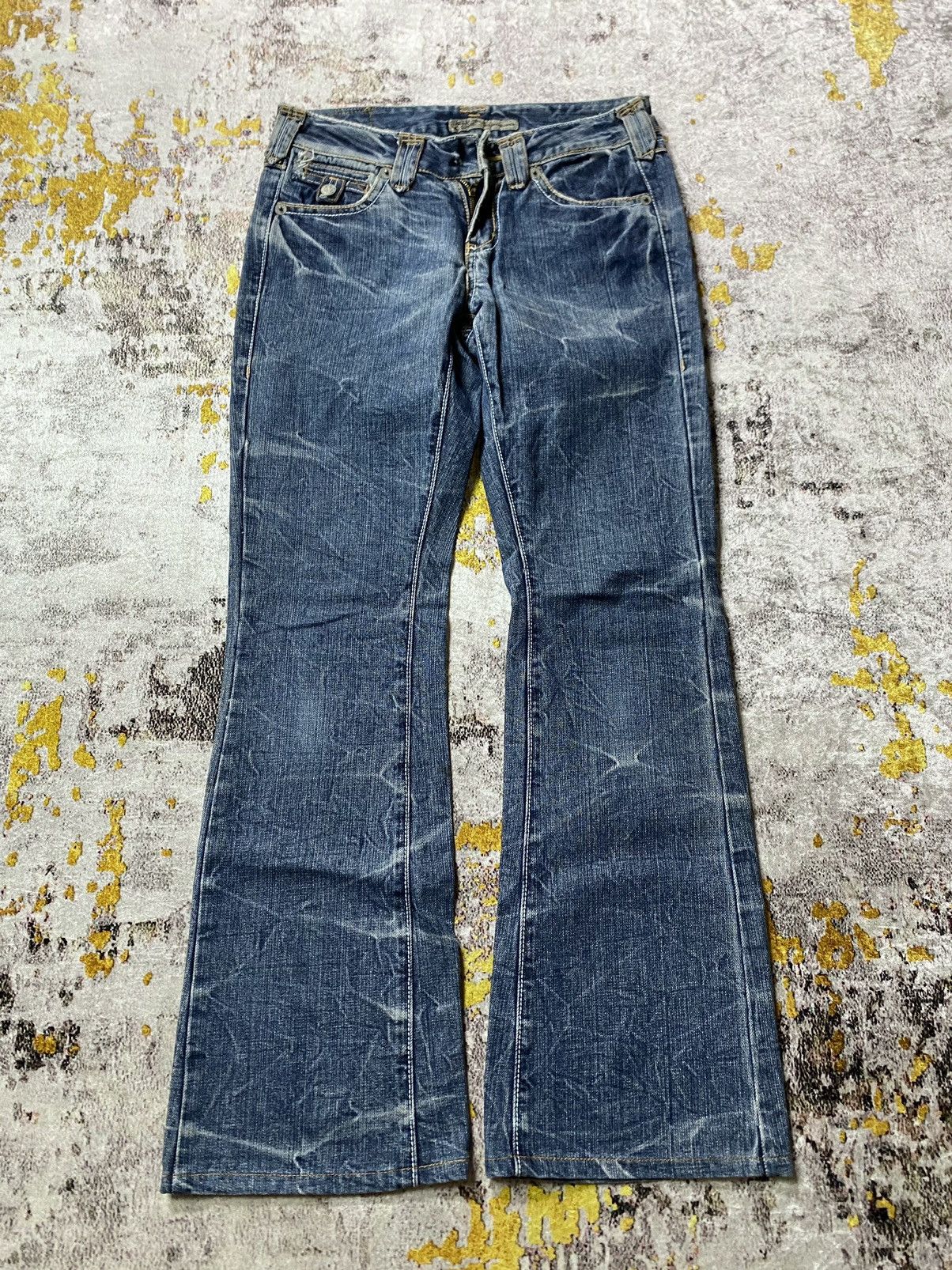 If Six Was Nine × Japanese Brand × Le Grande Bleu (L.G.B.) Vintage Y2K Rush Hour Bootcut Flare Denim Jeans Size 29" - 1 Thumbnail