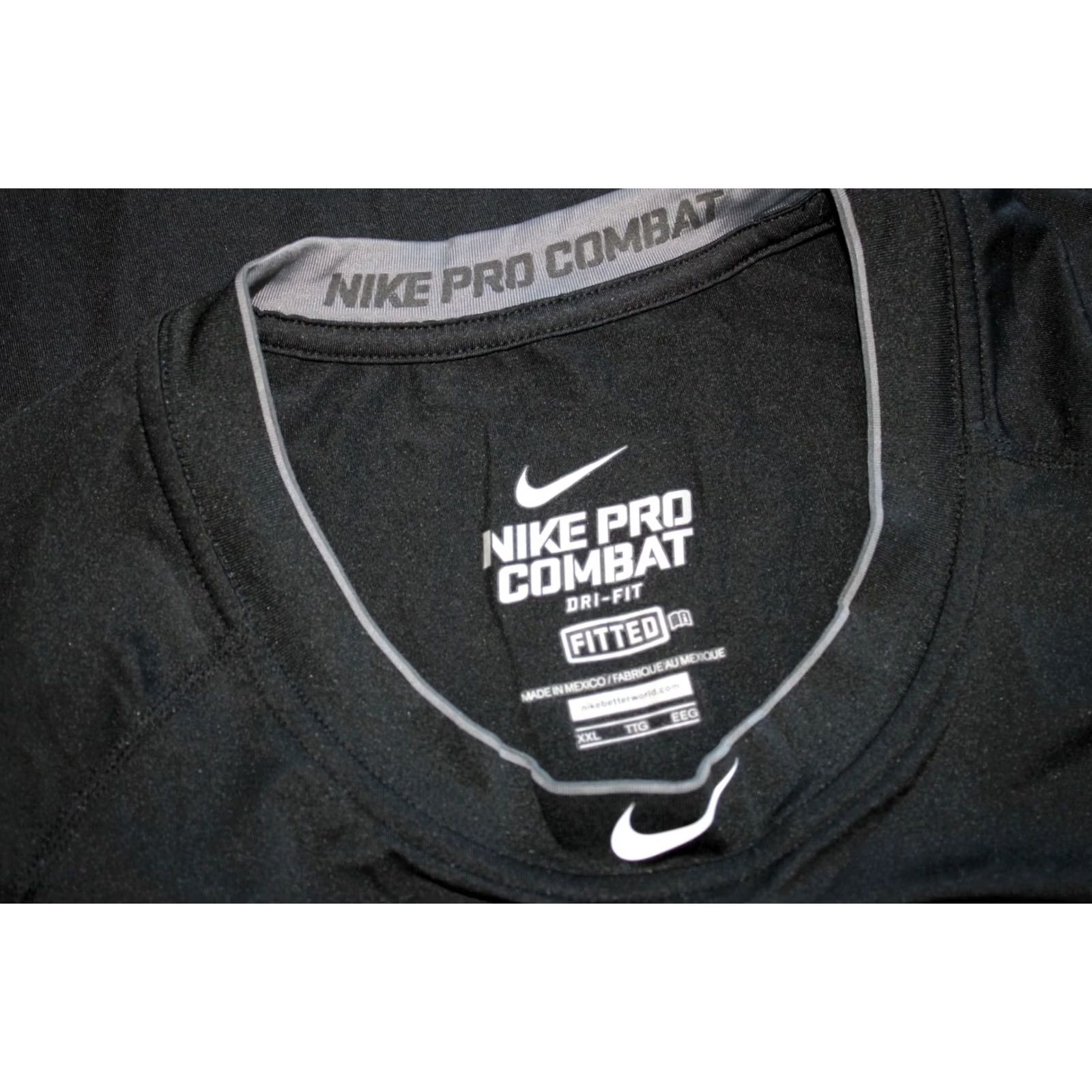 Nike Nike Pro Combat Shirt Mens XXL Black Long Sleeve T-Shirt Size US XXL / EU 58 / 5 - 5 Thumbnail