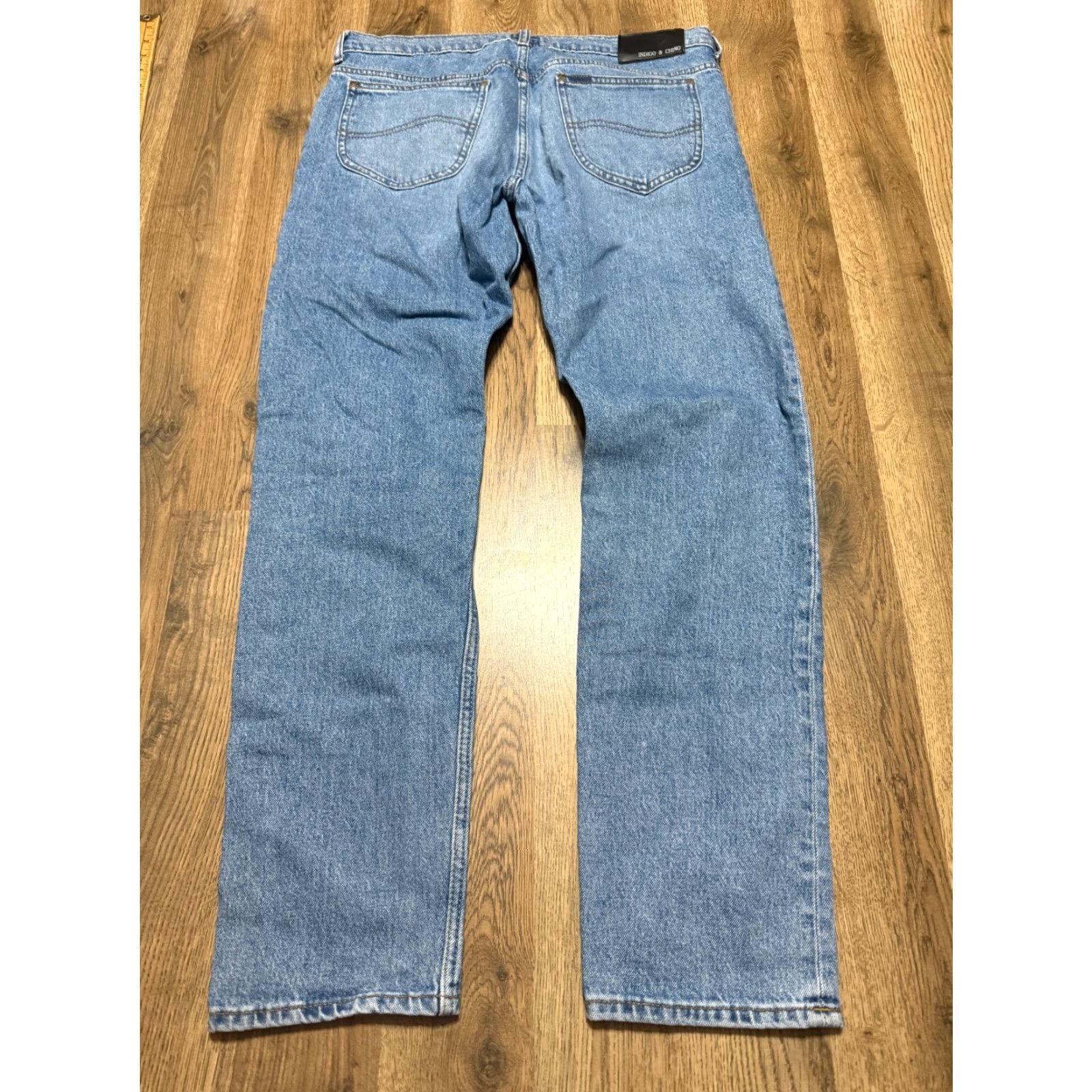 Vintage Indigo & Chino Jeans Men 34x30 Blue Denim Straight Pocket Jeans 5-Pocket Regular Rise Mid Vintage No Size US 34 / EU 50 - 2 Thumbnail