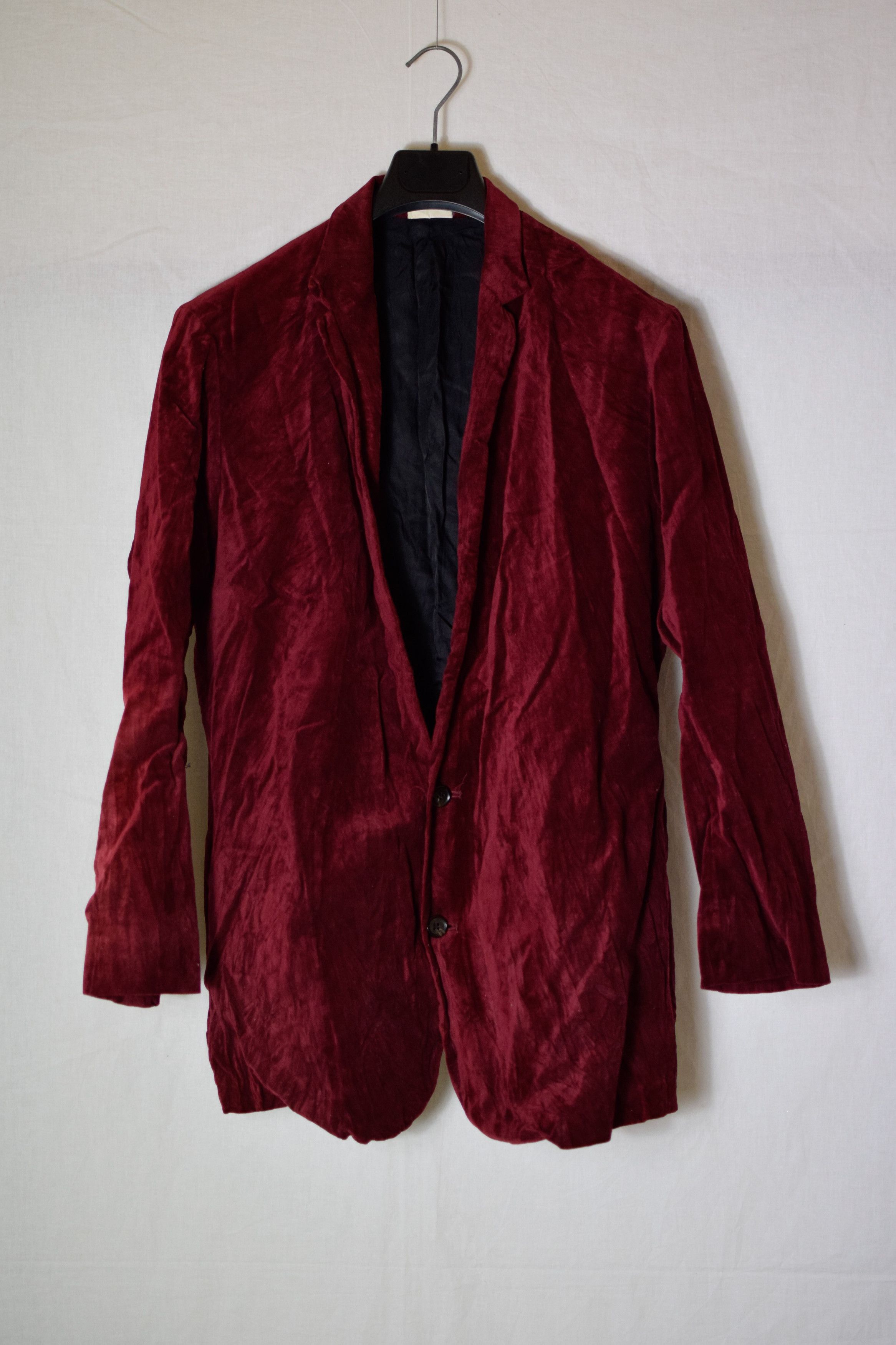 Julius Julius AW03 Red Velvet Jacket Size 48R - 2 Thumbnail