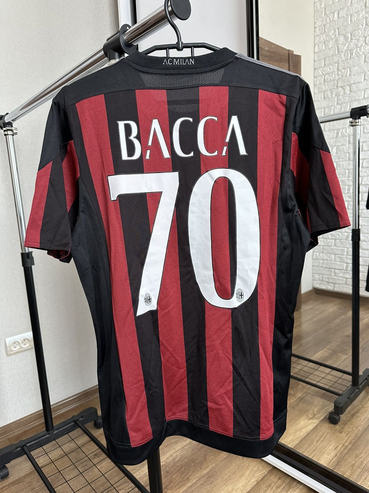 Adidas 2015/2016 Adidas AC Milan Bacca Soccer Jersey T-Shirt Size US S / EU 44-46 / 1 - 3 Thumbnail
