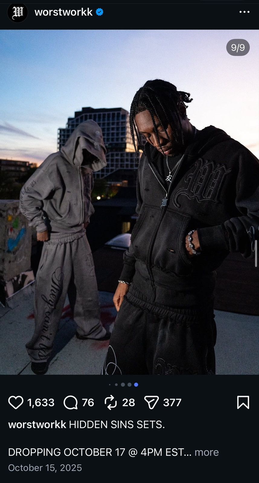 Other Worst Work BURNOUT Hidden Sins Hoodie Size US S / EU 44-46 / 1 - 2 Thumbnail