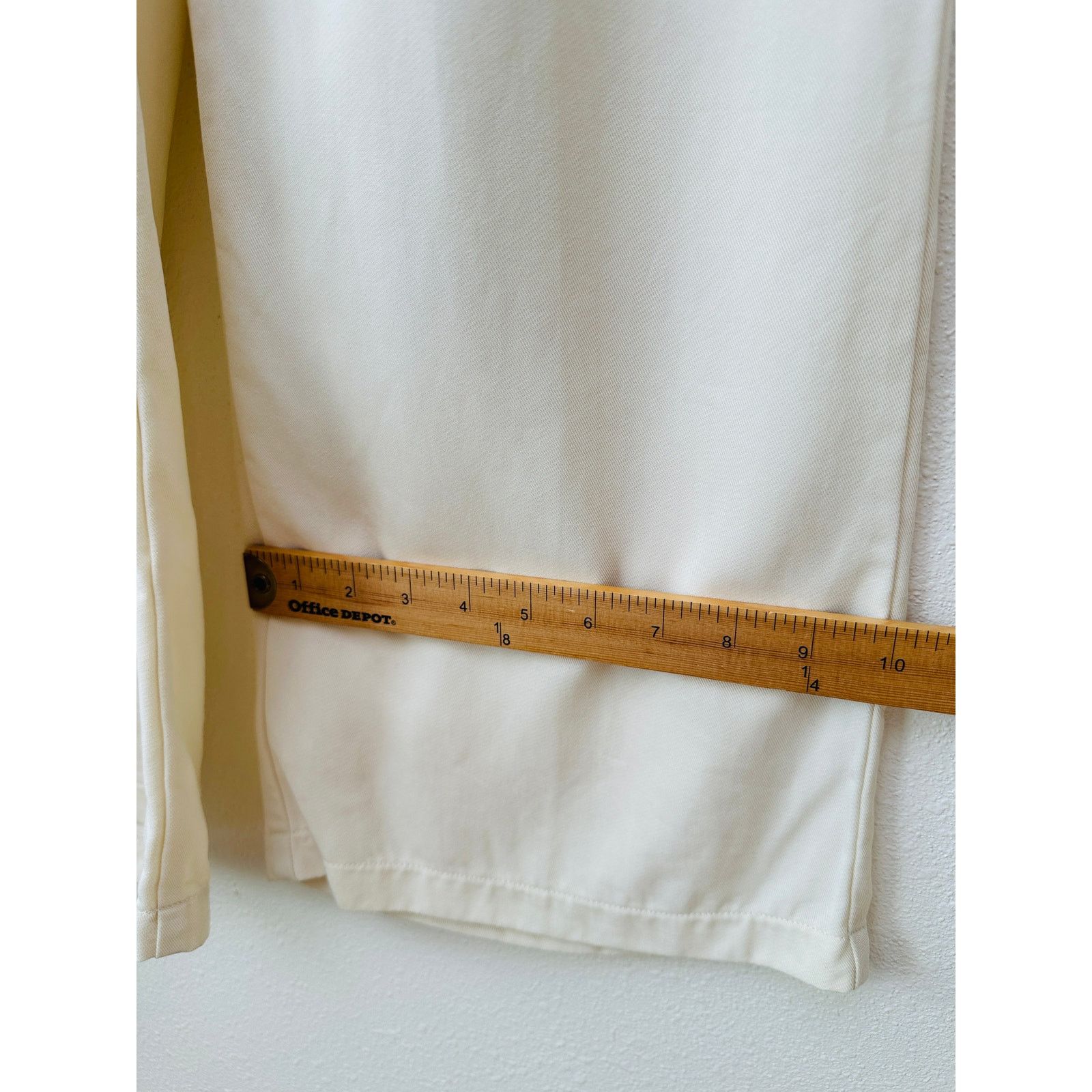 Paige PAIGE Birch Cream Wide Leg Pleated Pants w/ Belt Women US 0 Size 25" / US 0 / IT 36 - 14 Thumbnail