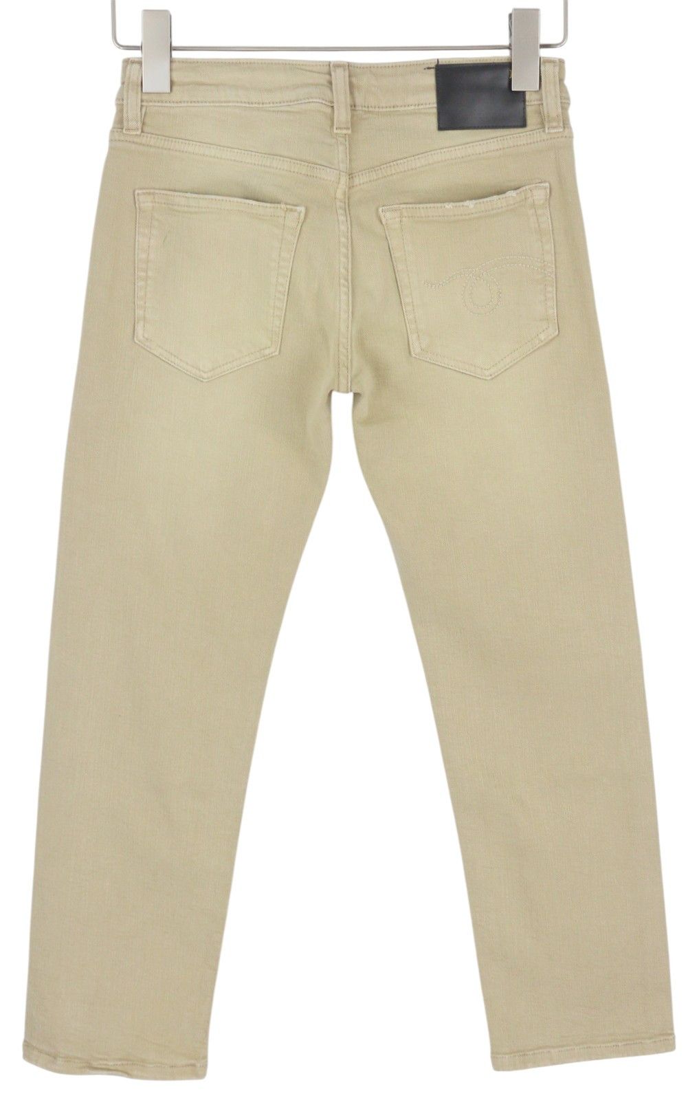 R13 BOY STRAIGHT 24 Khaki Stretch Washed Cropped 86265 Size 24" / US 00 / IT 34 - 4 Thumbnail