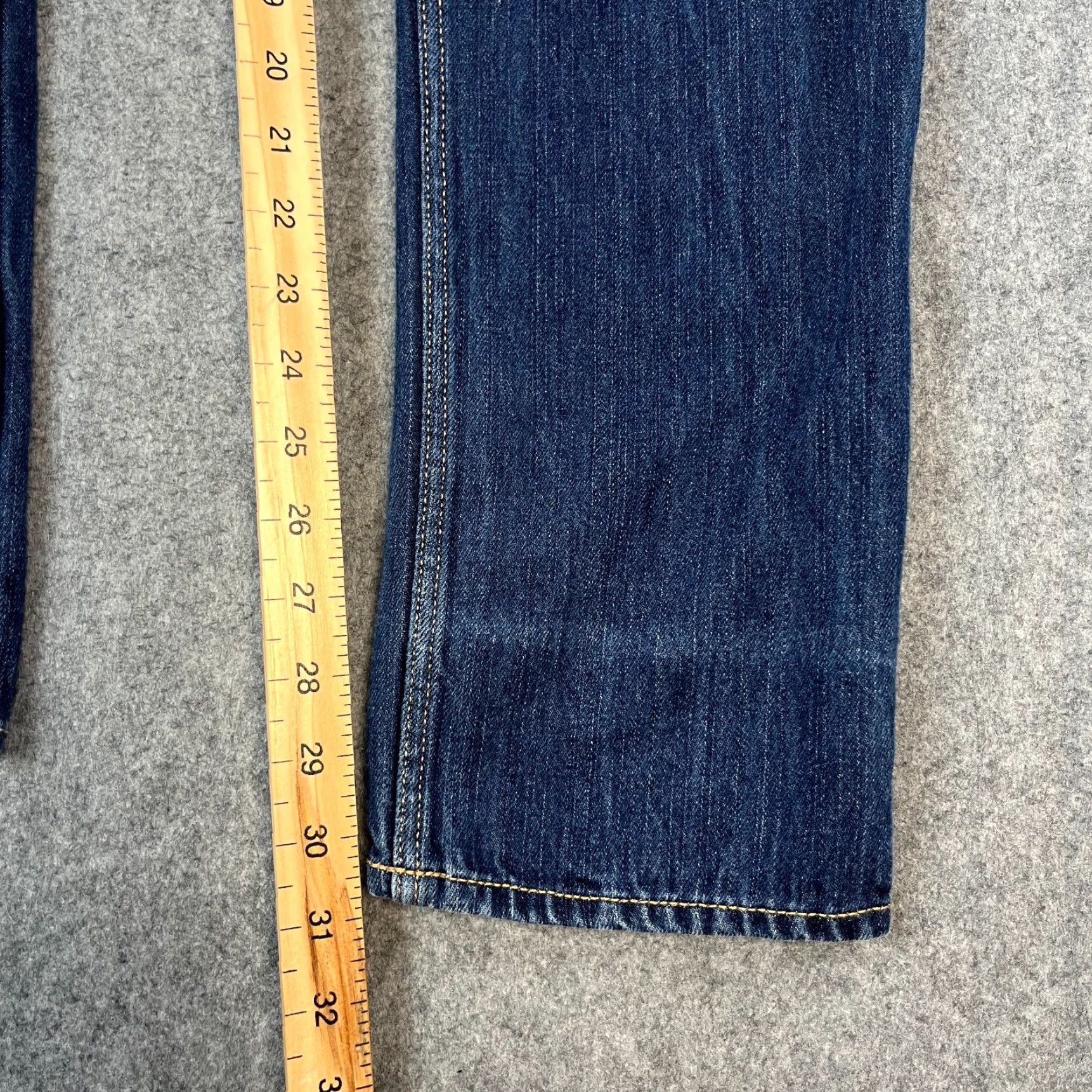 Vintage Armani Jeans Jeans Slim Straight 32 32 Dark Wash Blue 100% Cotton GA Mens Size US 32 / EU 48 - 4 Thumbnail
