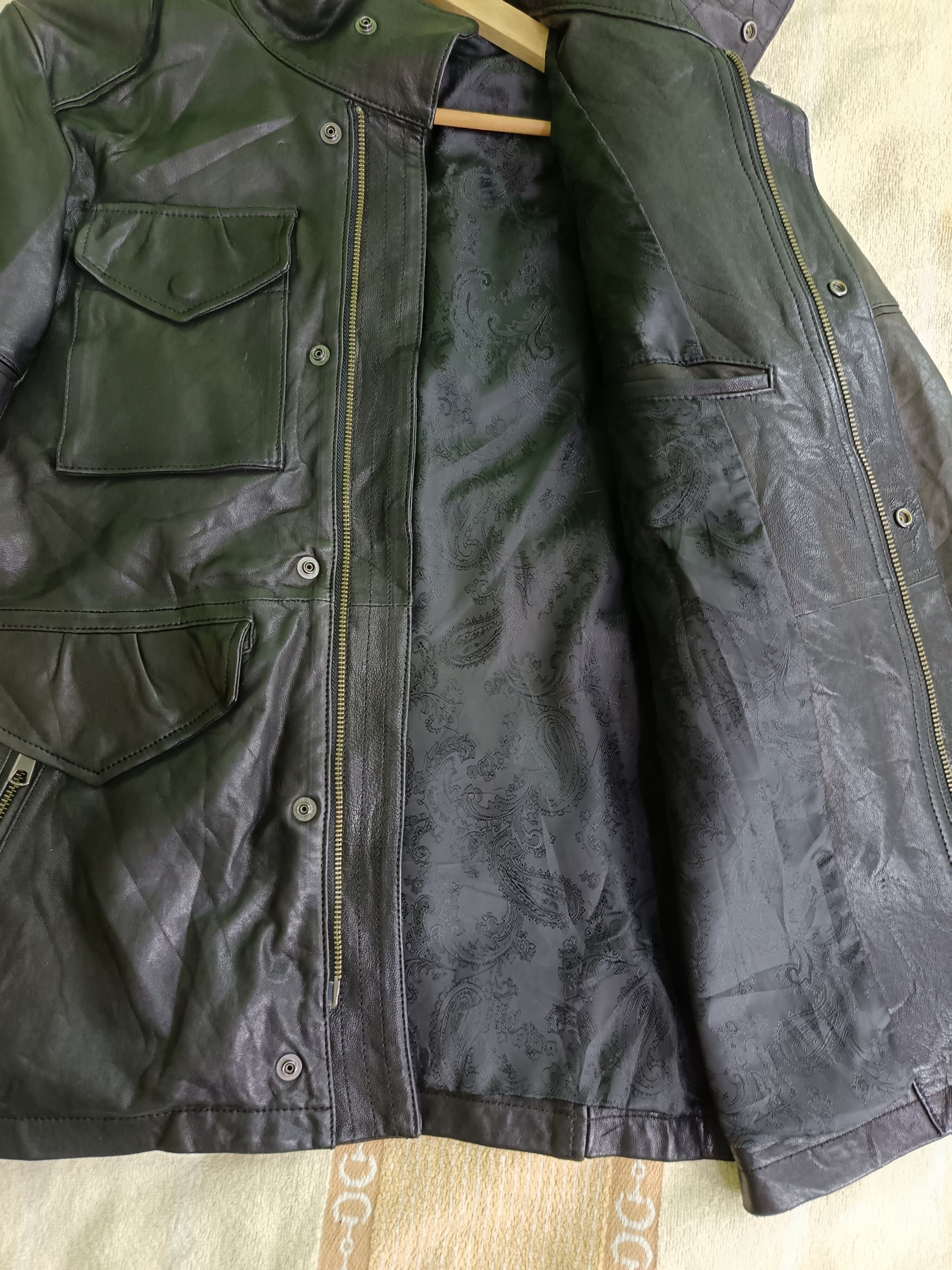 Japanese Brand 2000's Rattle Trap Black Coated Biker Jacket Size US M / EU 48-50 / 2 - 9 Thumbnail