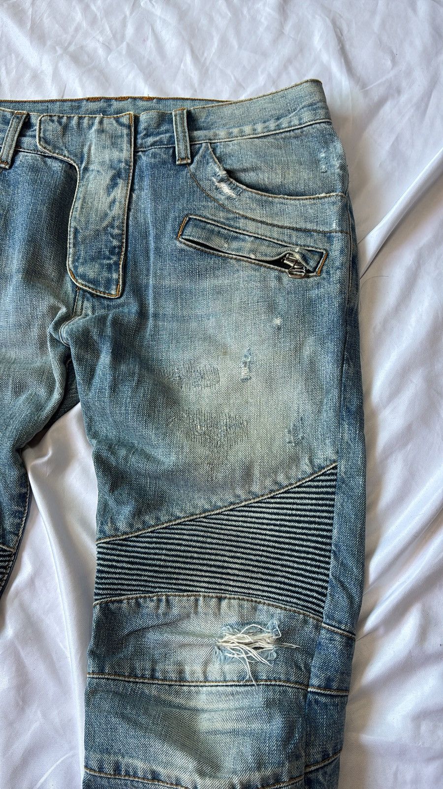 Balmain Balmain FW10 Decarnin Biker Jean Size US 31 - 5 Thumbnail