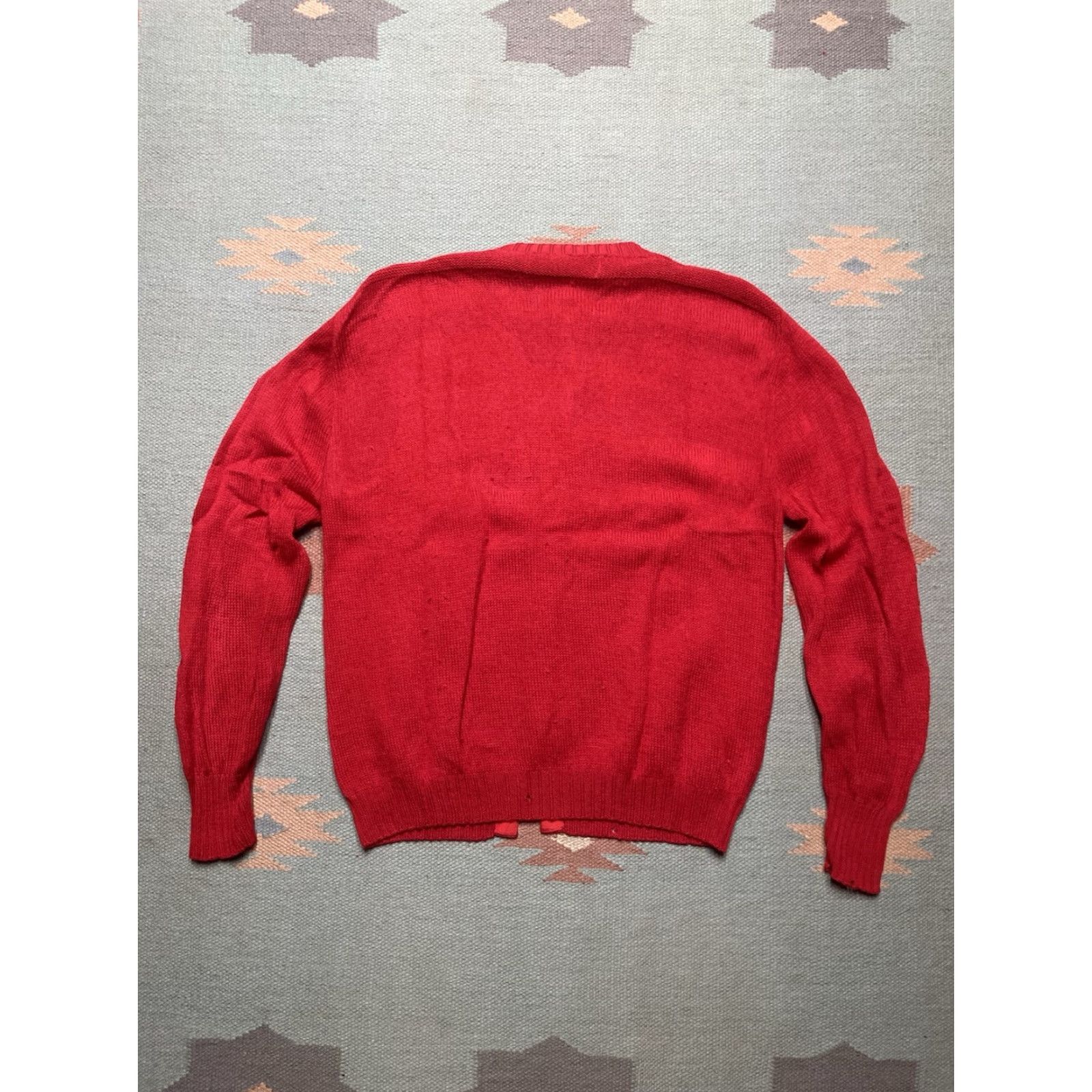 JCPenney VINTAGE 1950s JC penney Cardigan Wool Red Women’s Size 40 Cardigan Sweater Button Front Size S / US 4 / IT 40 - 6 Thumbnail