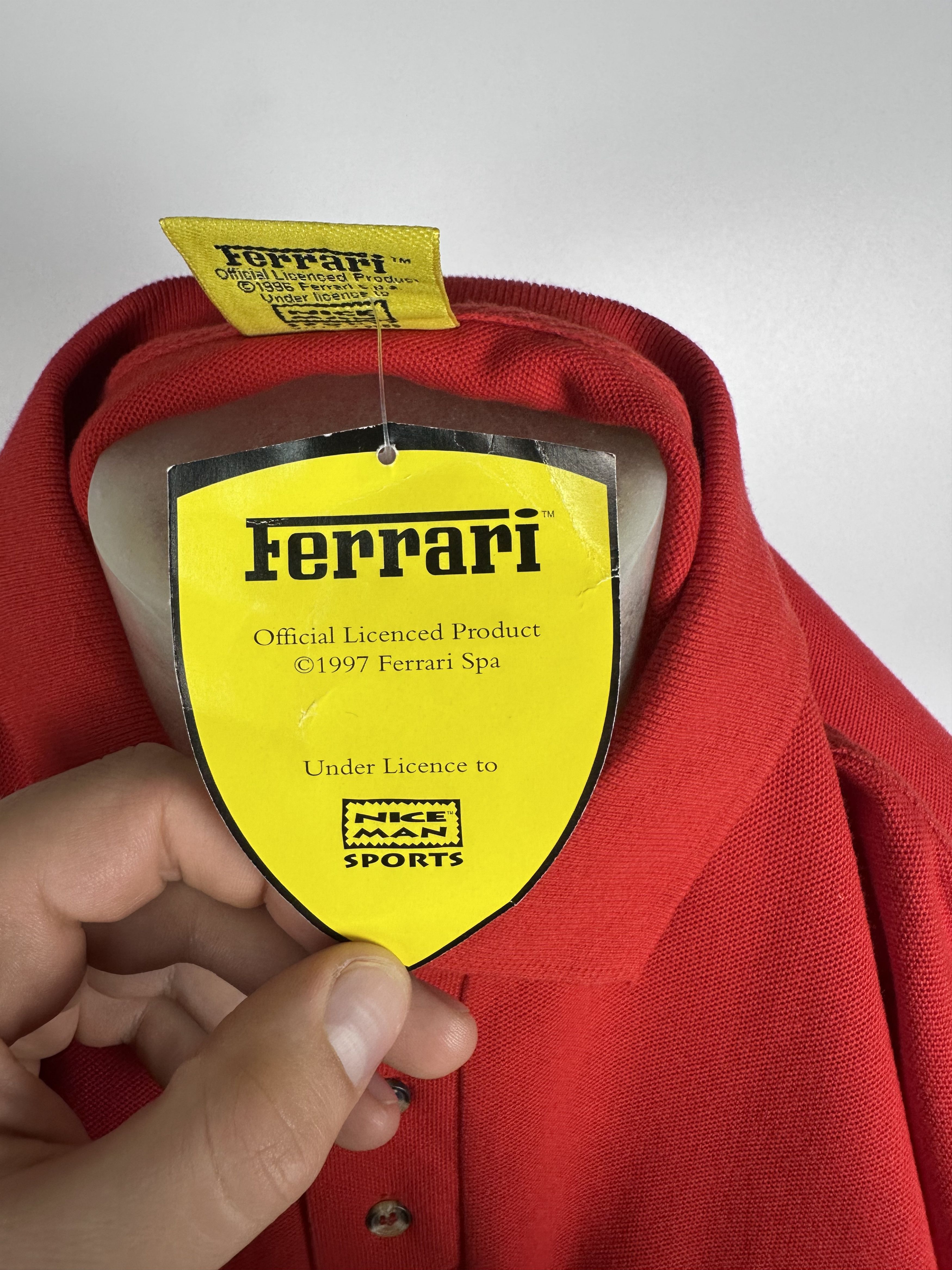 Ferrari × Vintage Vintage 1996 Ferrari Racing F1 Polo Shirt Formula 1 Red Size US L / EU 52-54 / 3 - 10 Thumbnail