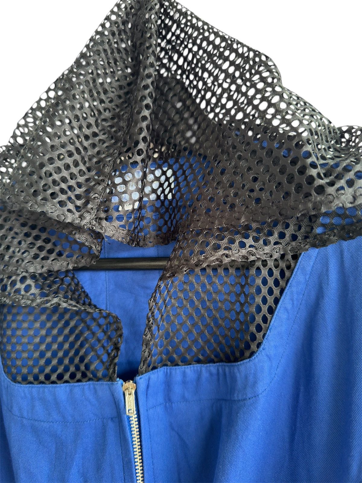 Thierry Mugler Vintage Thierry Mugler Punk Gothic Blue Dress with Mesh Hood Size M / US 6-8 / IT 42-44 - 9 Thumbnail
