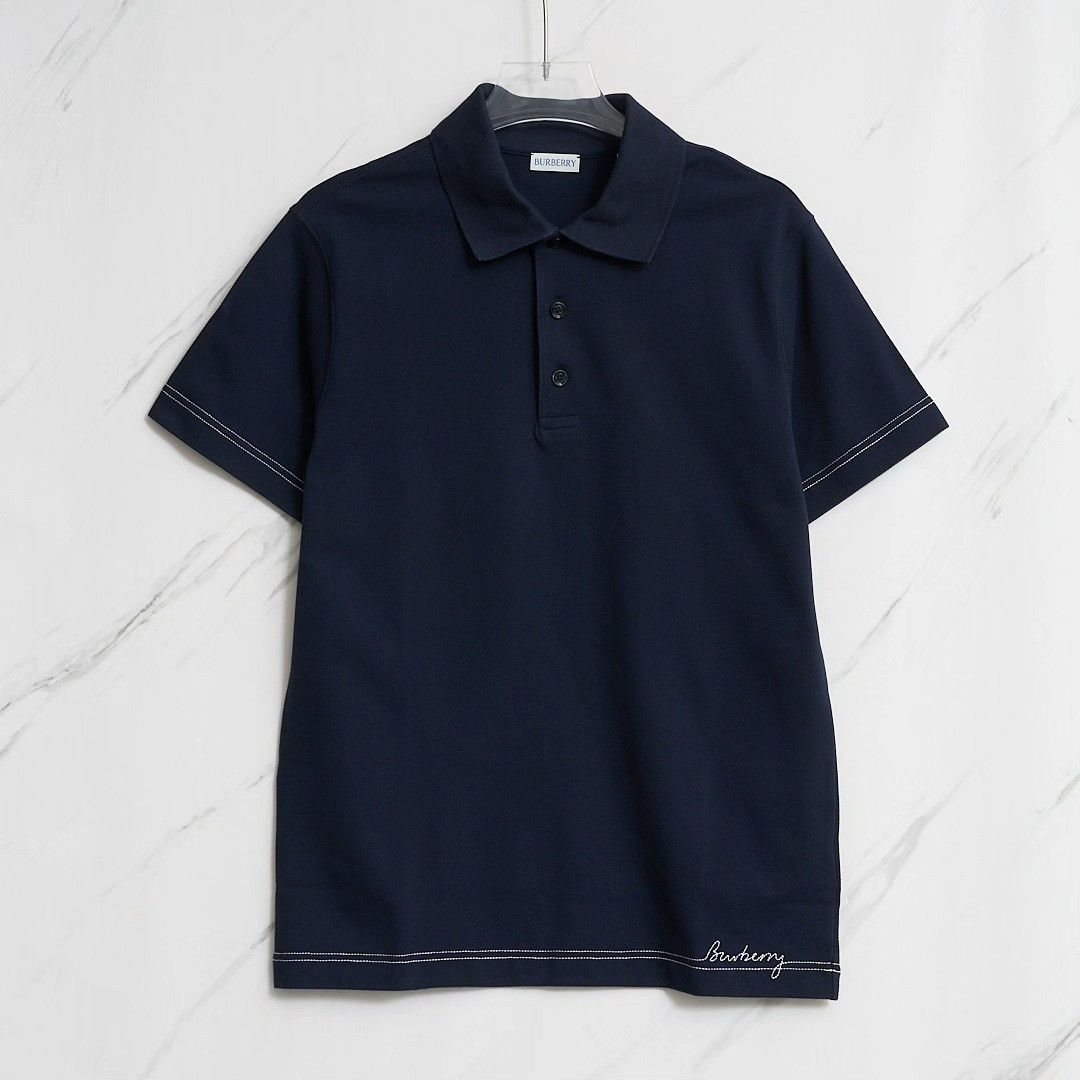 Burberry Burberry Men's Navy Logo Embroidered Polo Size US M / EU 48-50 / 2 - 1 Thumbnail