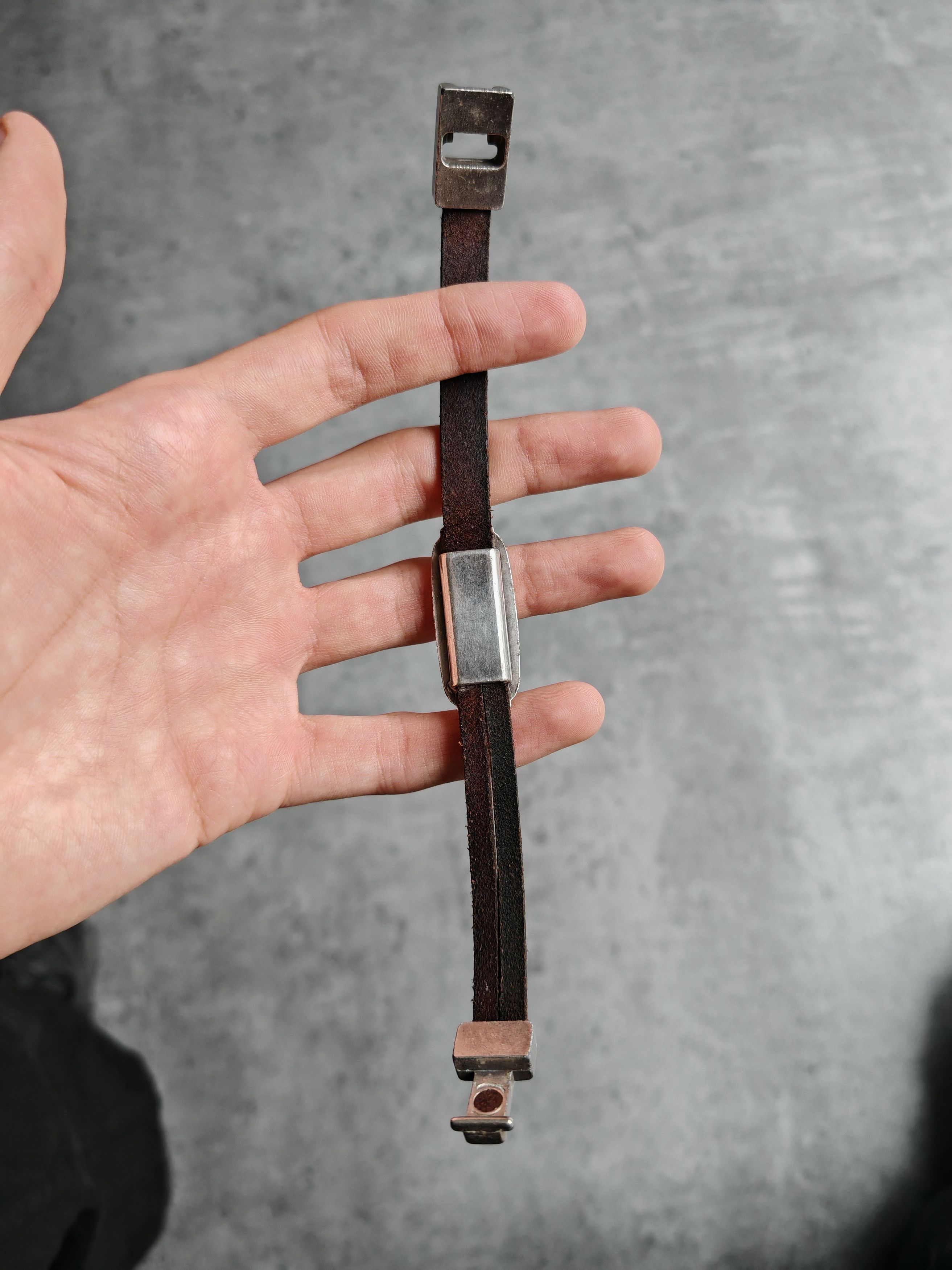 Diesel 🕯️Vintage Diesel Leather Steel Braclet Archive Gothic Y2K Size ONE SIZE - 5 Thumbnail