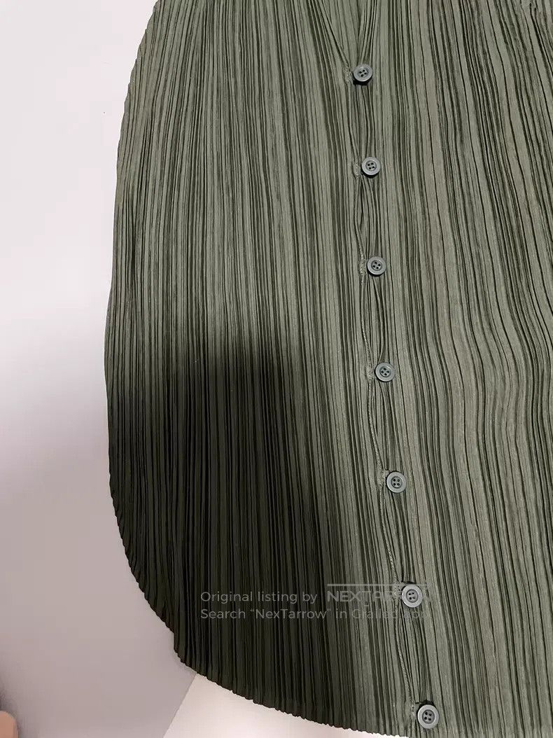 Issey Miyake Issey Miyake Green Coat Size S / US 4 / IT 40 - 2 Thumbnail