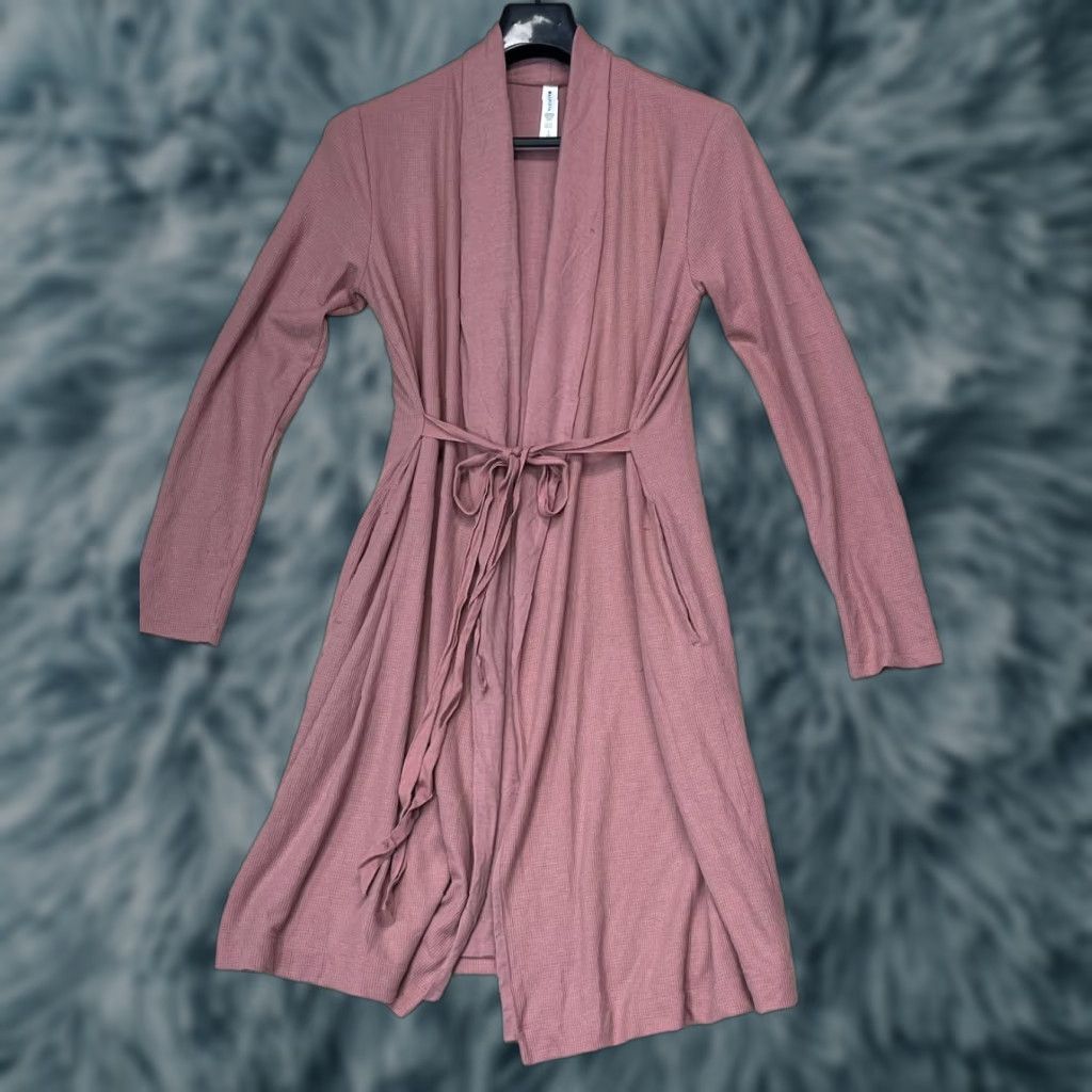 Athleta Athleta Wind Down Robe Cardigan Sweater Women Small Pink Rose Open Long Sleeve Vintage No Size ONE SIZE - 1 Thumbnail