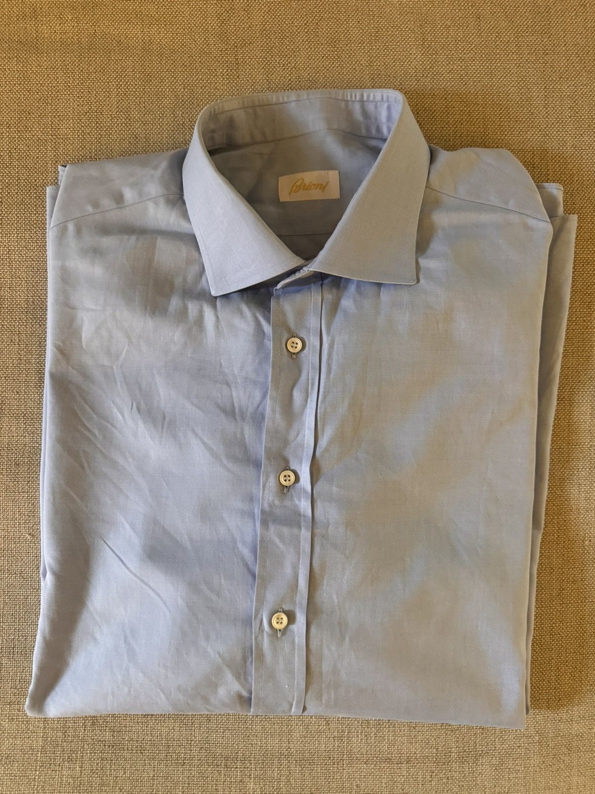 Brioni Brioni Made in Italy Finely Textured Woven Sport Shirt $650 Size US XL / EU 56 / 4 - 1 Thumbnail