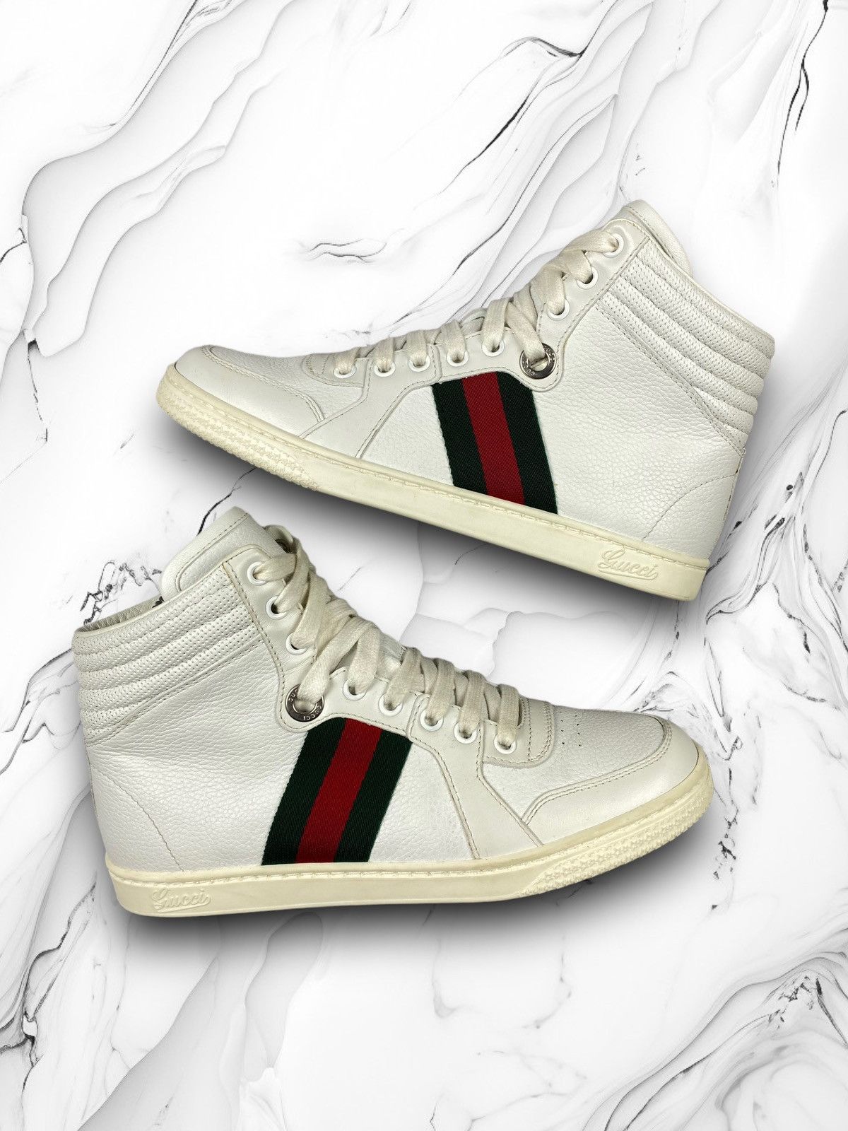 Gucci Gucci Hi-Top Sneakers Shoes Size US 6 / EU 39 - 1 Thumbnail