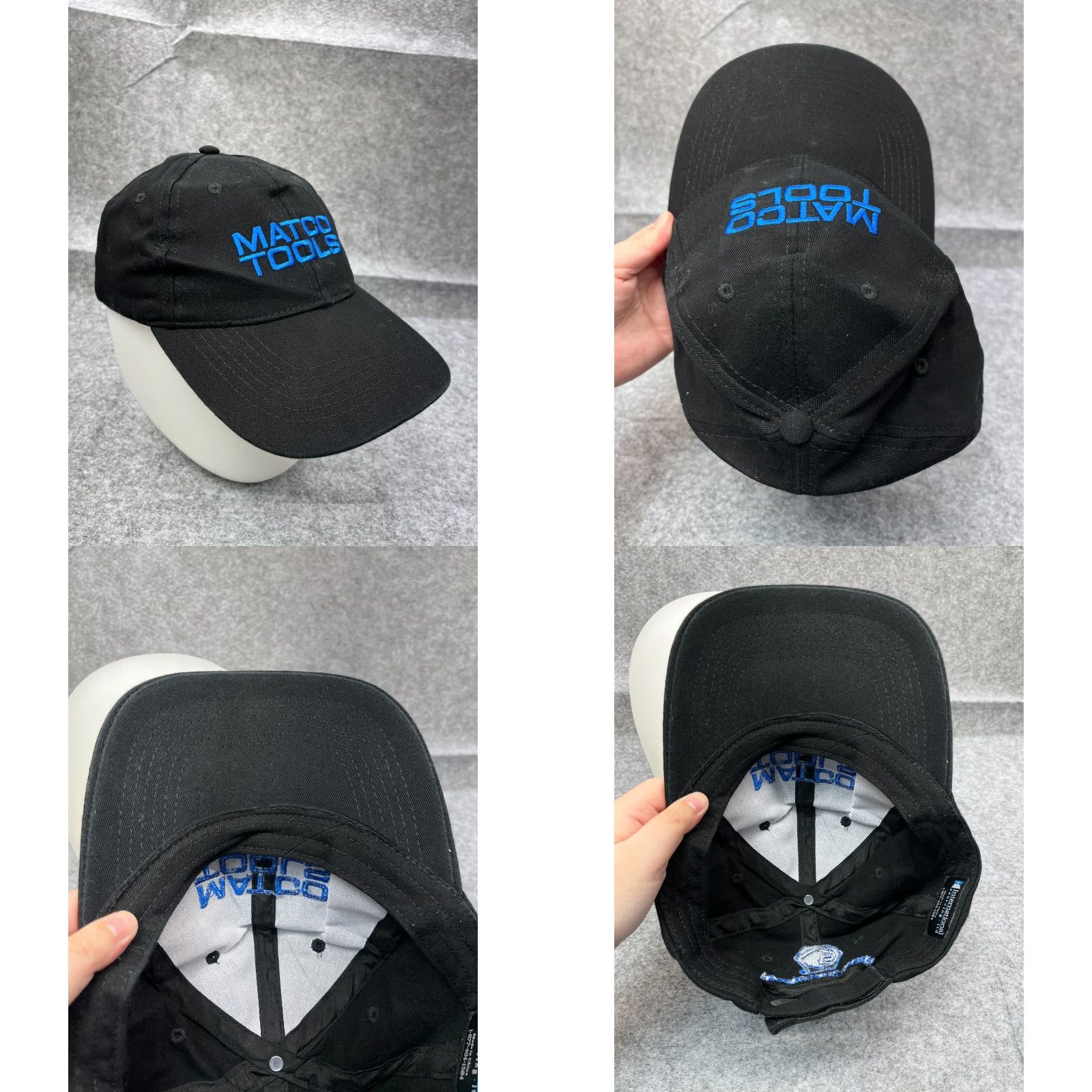 Vintage Matco Tools Hat Cap Adjustable One Size Black Cotton Twill Baseball Cap Logo, Tools, Mechanic Mens, Adult Hat Size ONE SIZE - 8 Thumbnail