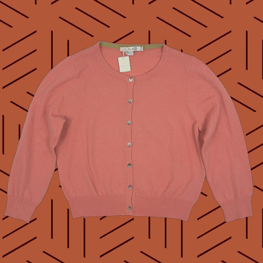 Boden Boden Cardigan Women US 8 Pink Cropped Crewneck Cashmere 3/4 Sleeve Casual Workwear Size M / US 6-8 / IT 42-44 - 1 Thumbnail
