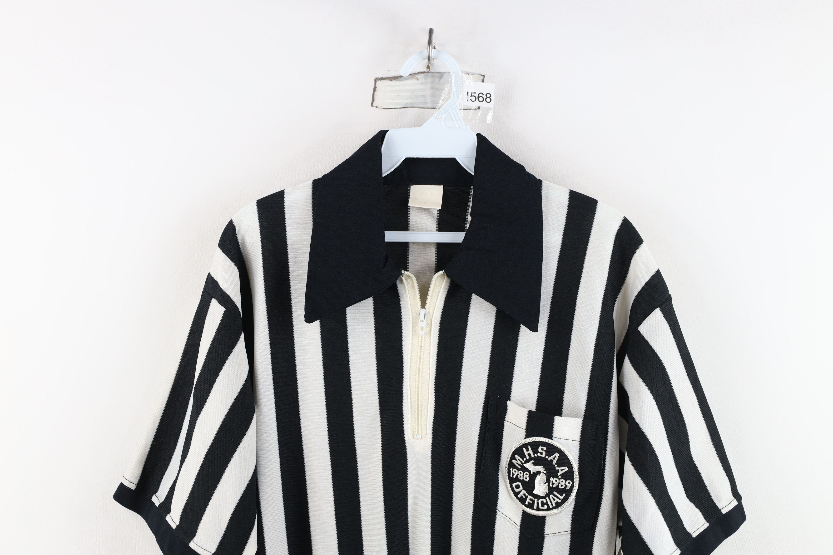 Vintage Vintage 80s MHSAA Official Referee Ref Uniform Polo USA Size US XL / EU 56 / 4 - 2 Thumbnail
