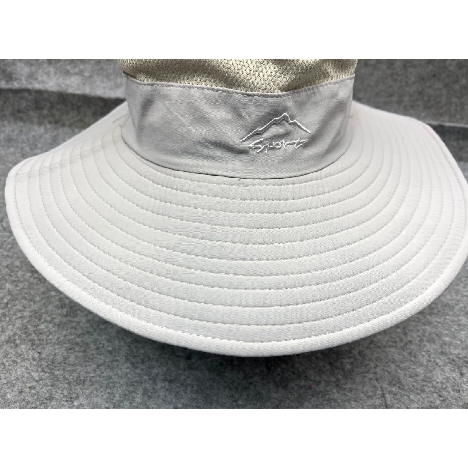Vintage Sport Hat Adult One Size Gray Nylon Bucket Hat Logo Camping Fishing Hiking Travel Workwear Adjustable Breathable Lightweight Seasonal Men’s Cap Size ONE SIZE - 3 Thumbnail