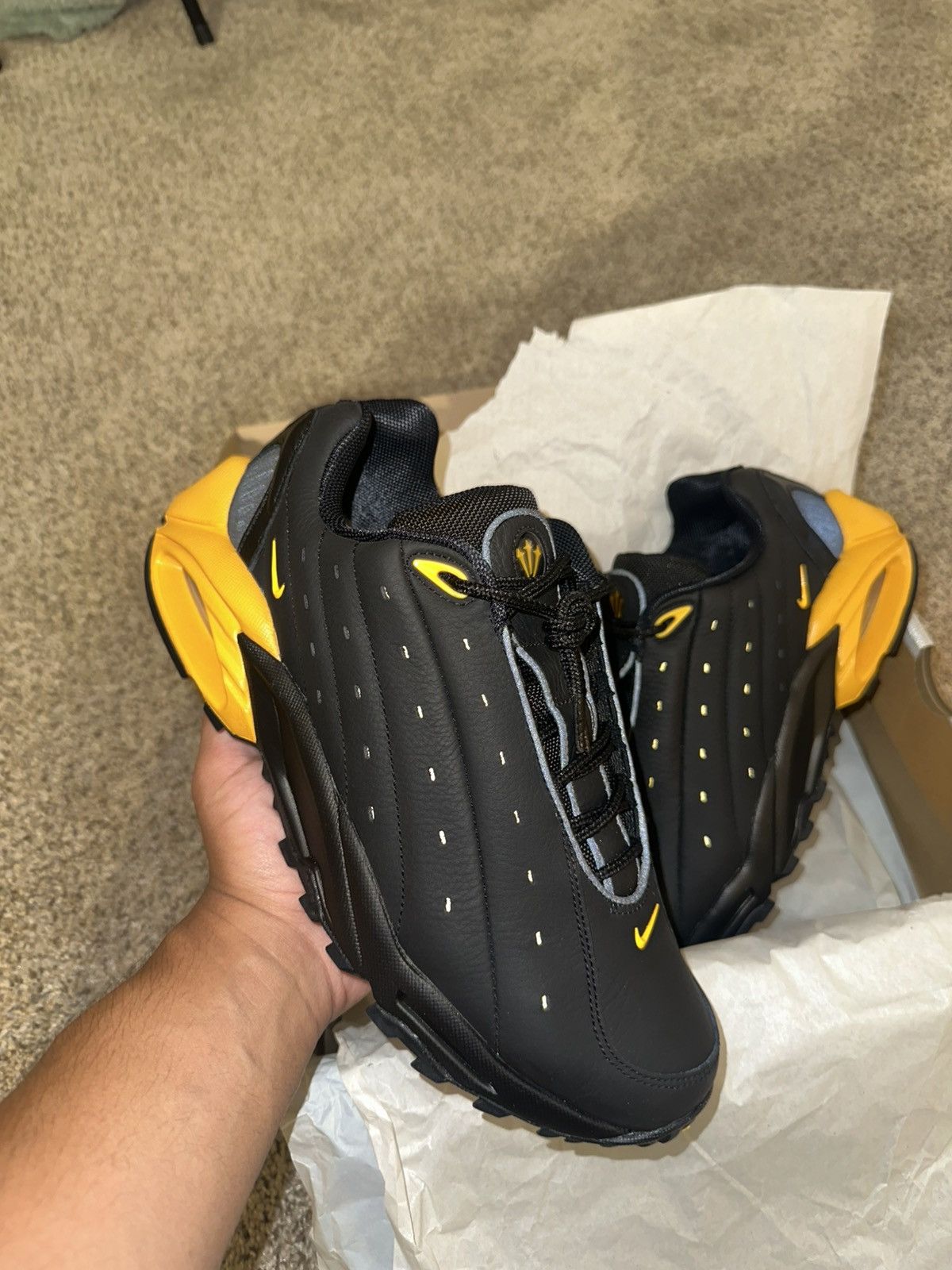 NOCTA Drake x Nike “Nocta Hot Step” (Blk/Yellow) Size US 9.5 / EU 42-43 - 3 Thumbnail