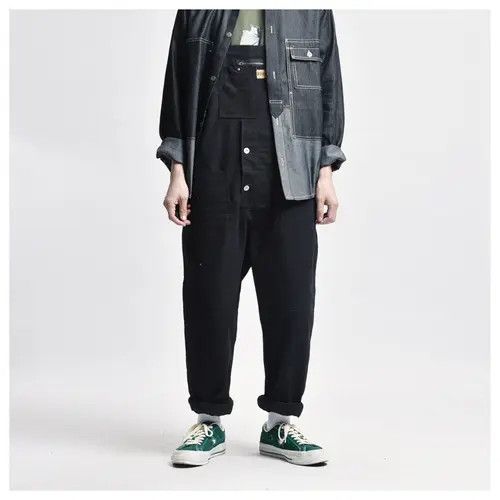 Other Men's Street Washed Vintage Loose Multi-Pocket Overalls Size US 32 / EU 48 - 1 Thumbnail