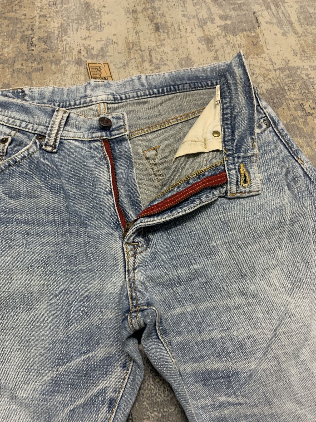 Japanese Brand Vintage 90’s Gl Heart Sand Washed Distress Jean Size US 33 - 3 Thumbnail