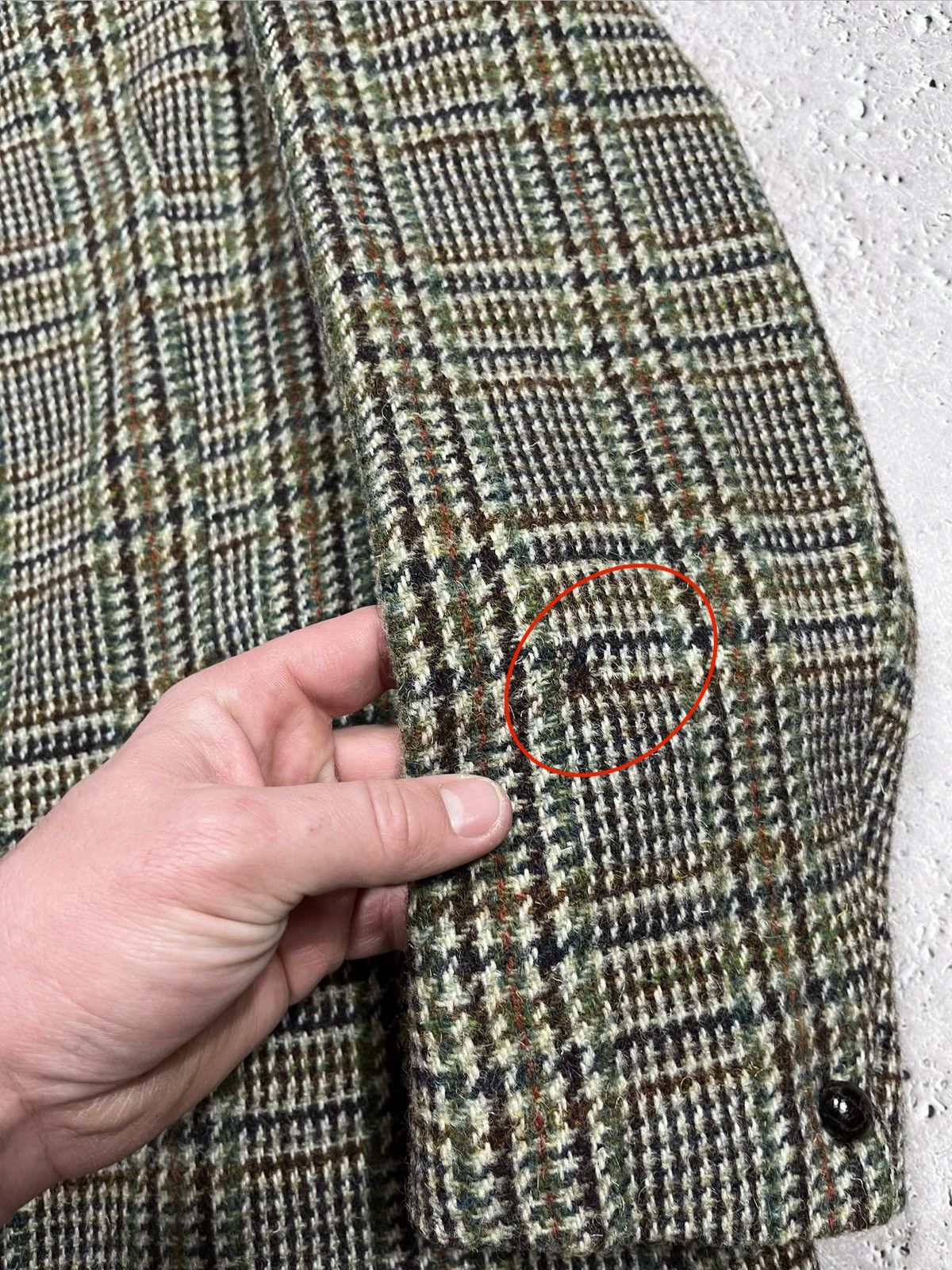 Harris Tweed Dunn & Co Harris Tweed Wool Blazer Jacket Check 108 Long Size 44R - 3 Thumbnail