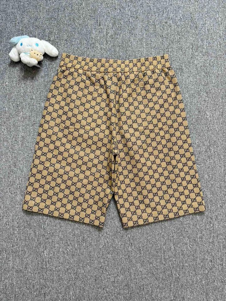 Gucci Gucci Brown Logo Print Shorts-2506 Size US 40 / EU 56 - 2 Thumbnail